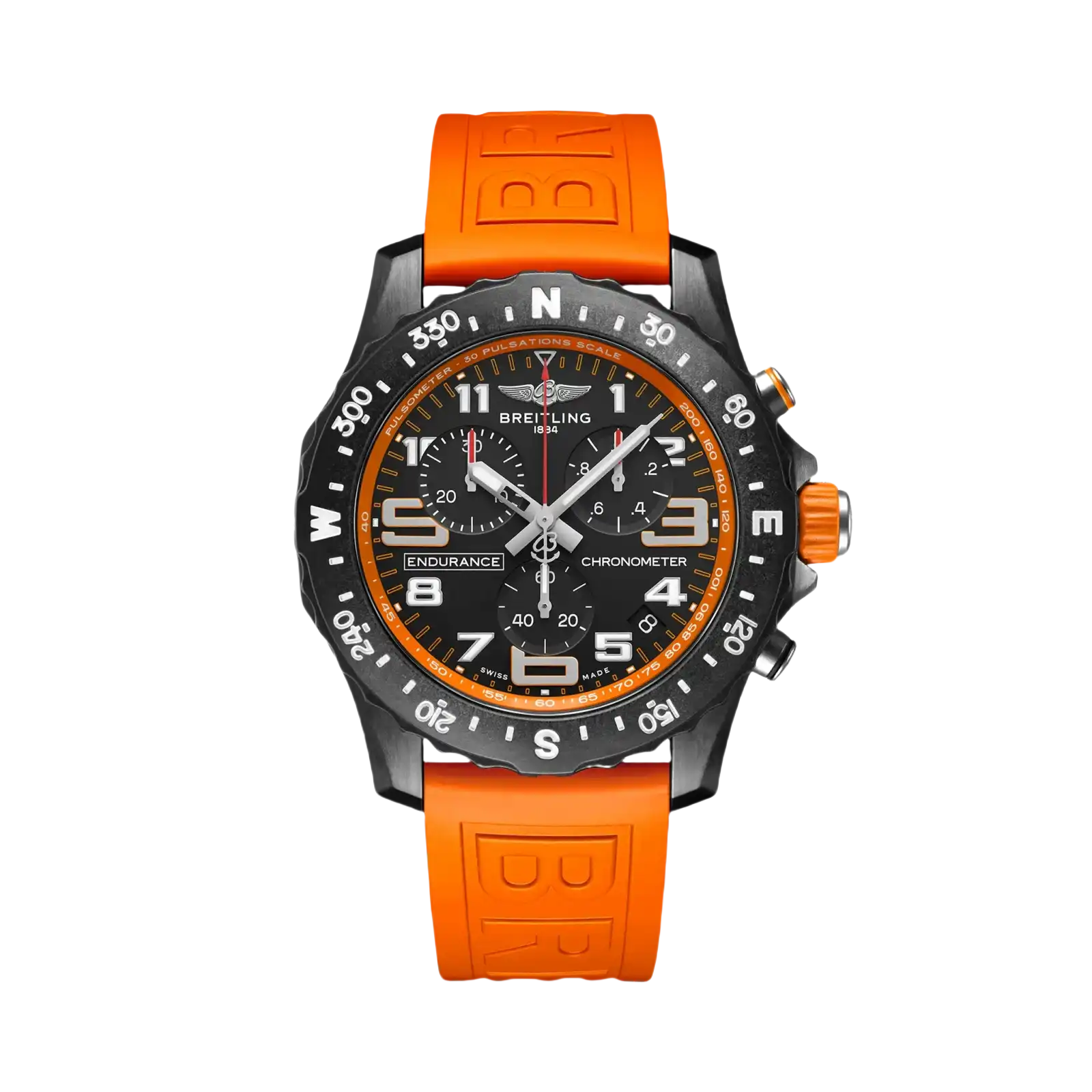 Endurance Pro Orange Rubber Strap 44mm Men Watch