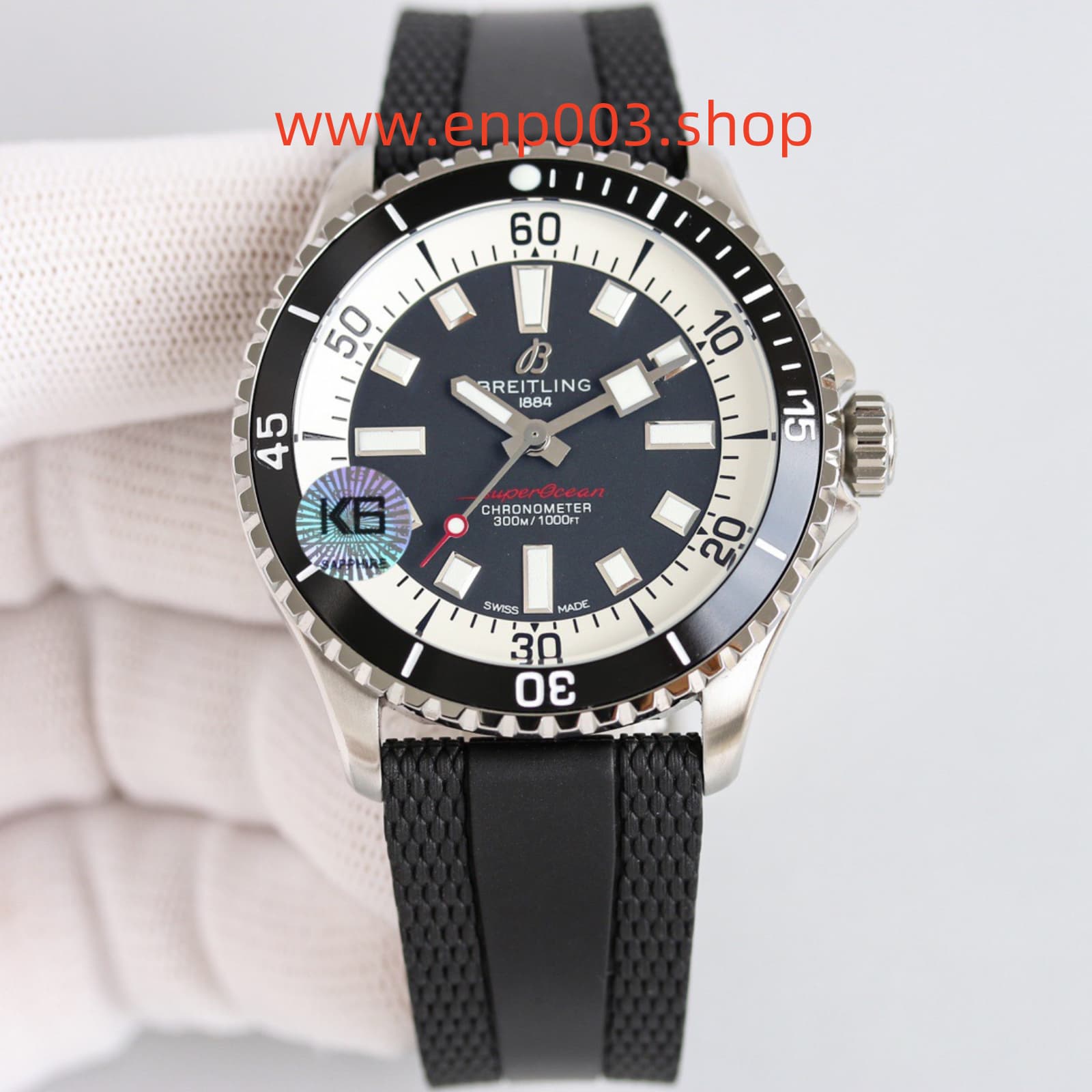 Superocean Black Rubber 42mm Mens Watch