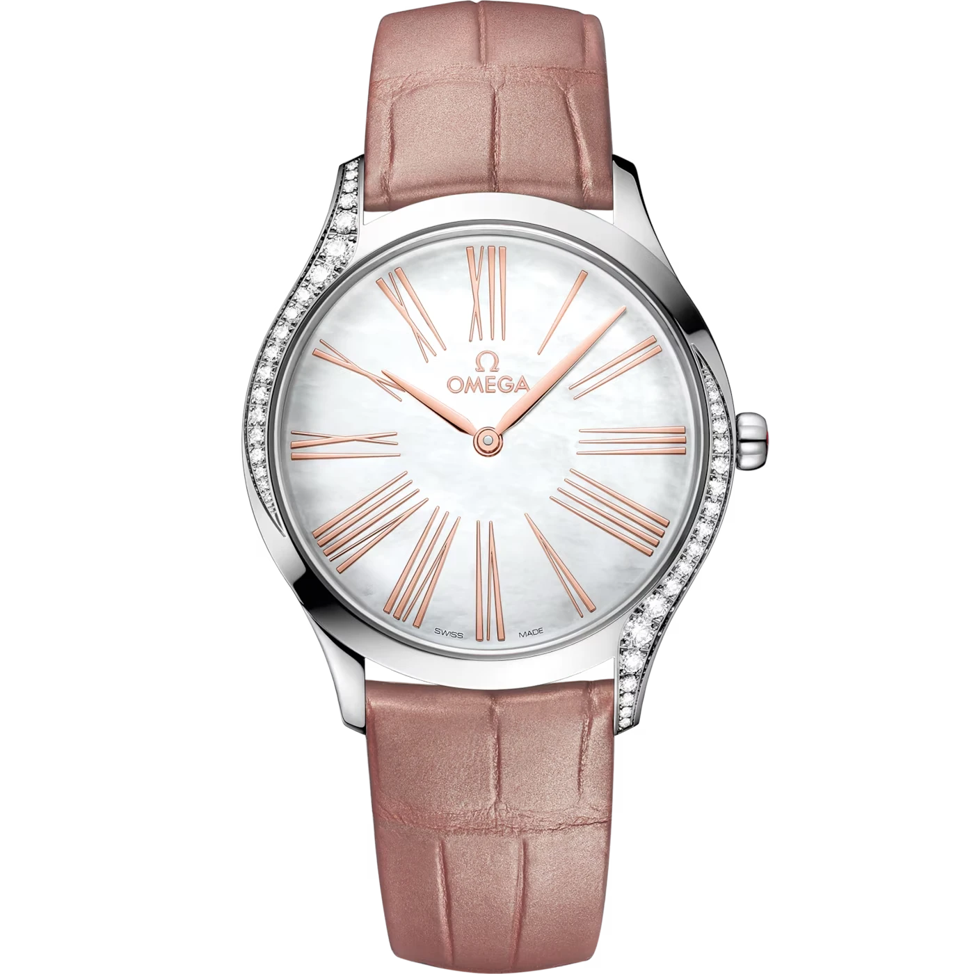 De Ville Tresor 36mm Steel On Leather Strap Quartz
