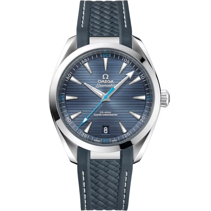 Seamaster Aqua Terra 150M 41mm Steel On Rubber Strap Mens Watch