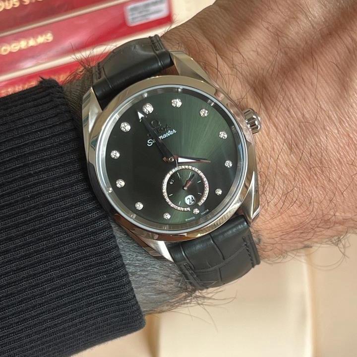 Seamaster Aqua Terra 150M Steel ‑ Sedna™ Gold On Leather Strap Ladies Watch