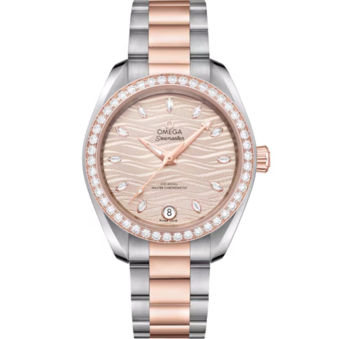 Seamaster Aqua Terra 150M 34mm Steel ‑ Seda™ Gold On Steel ‑ Senda™ Gold Ladies Watch
