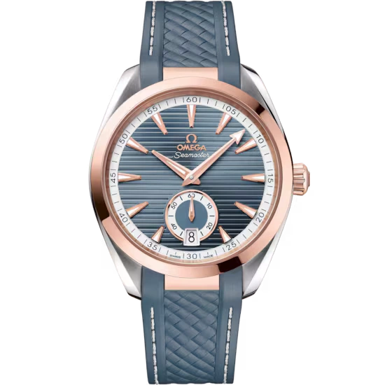 Seamaster Aqua Terra 41mm Steel ‑ Sedna™ Gold On Leather Strap Mens Watch