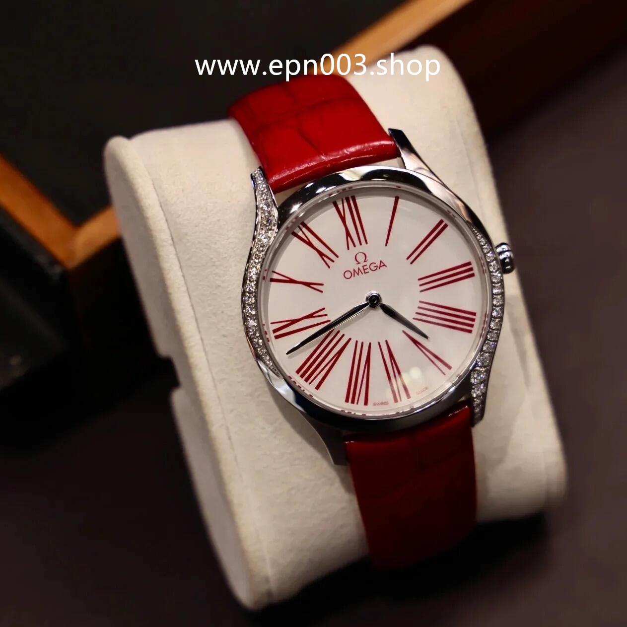 De Ville Tresor 36mm Steel On Leather Strap Quartz