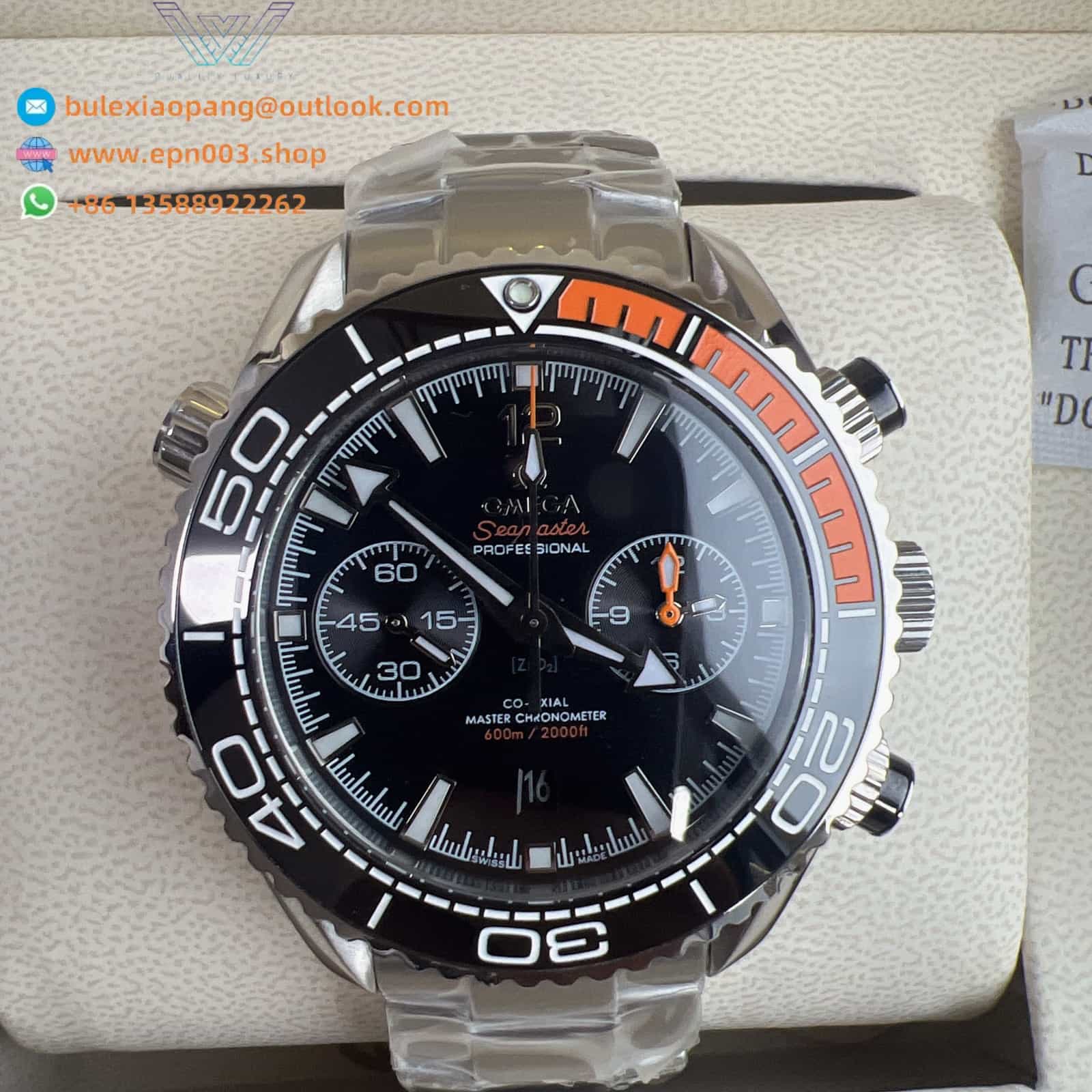 Seamaster Planet Ocean 600M 45.5mm-Steel On Steel - Mens Watch