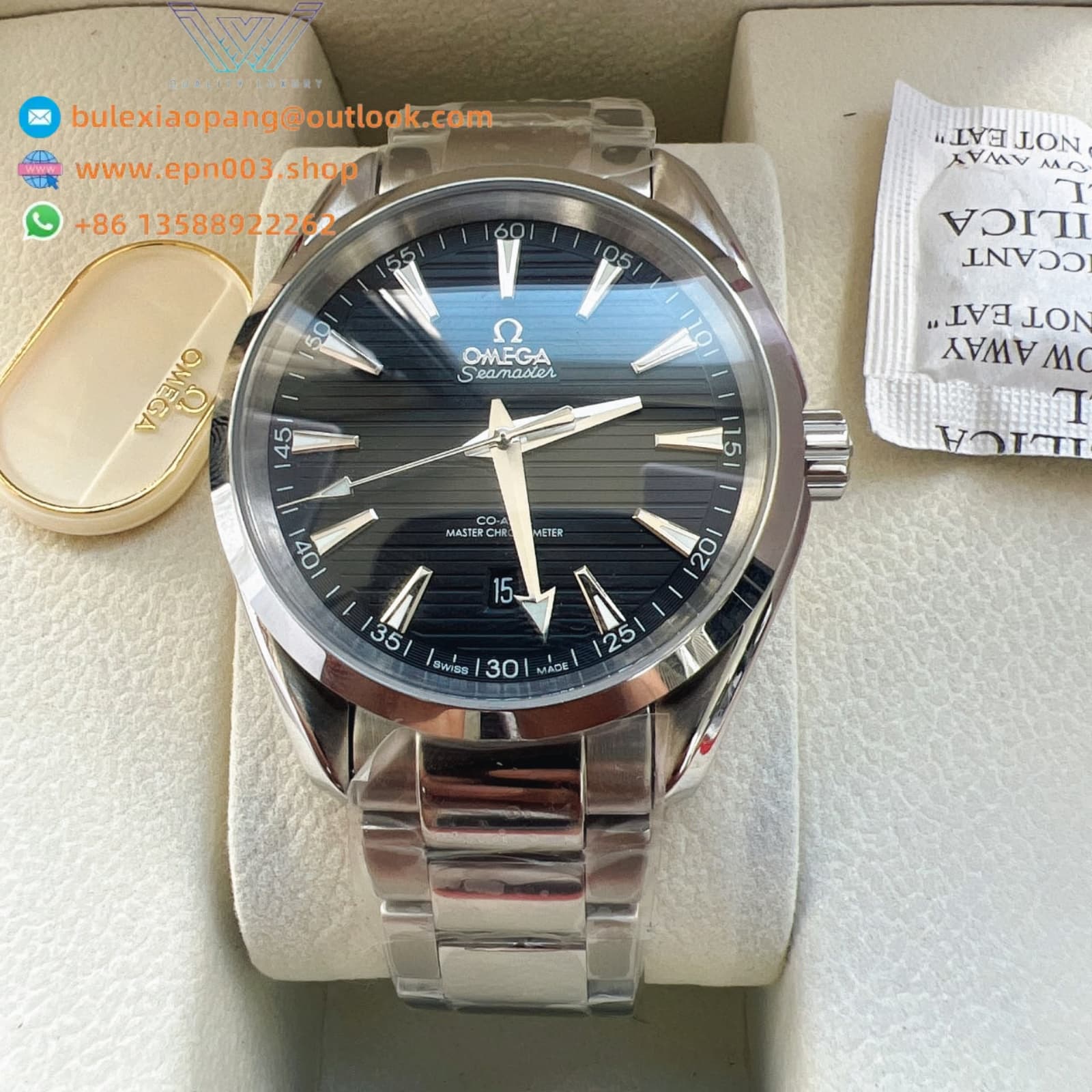 Seamaster Aqua Terra 150M 41mm-Steel On Steel - Mens Watch