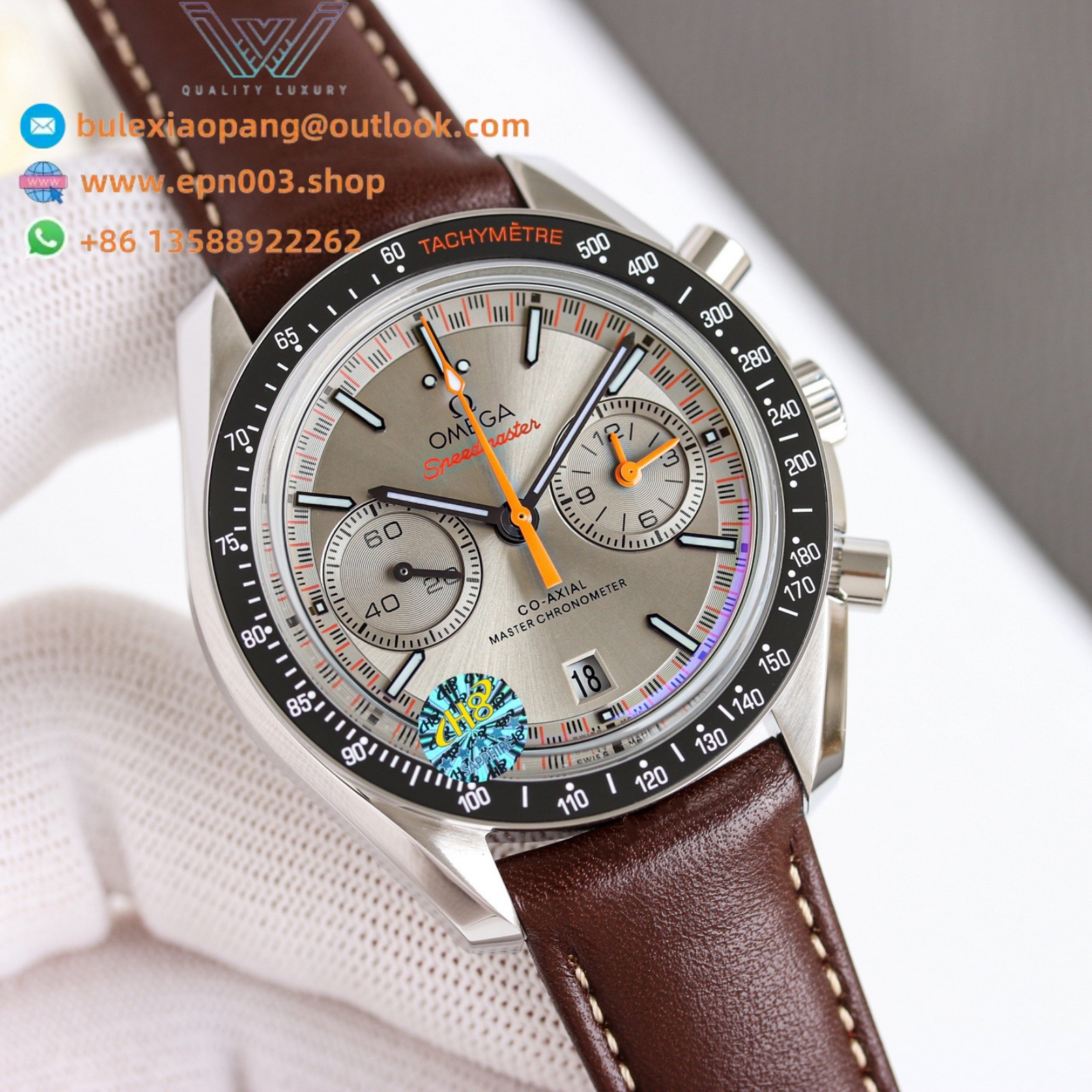 Speedmaster Two Counters Racing Stainless Steel Grey Dial 44.25mm - Men's Watch