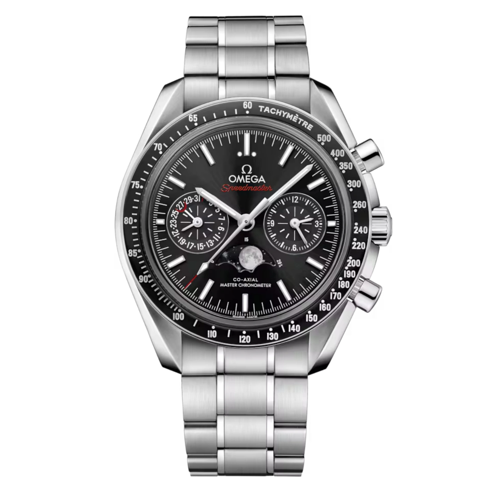 Speedmaster Two Counters Moonphase steel on steel 44.25mm - Men's Watch