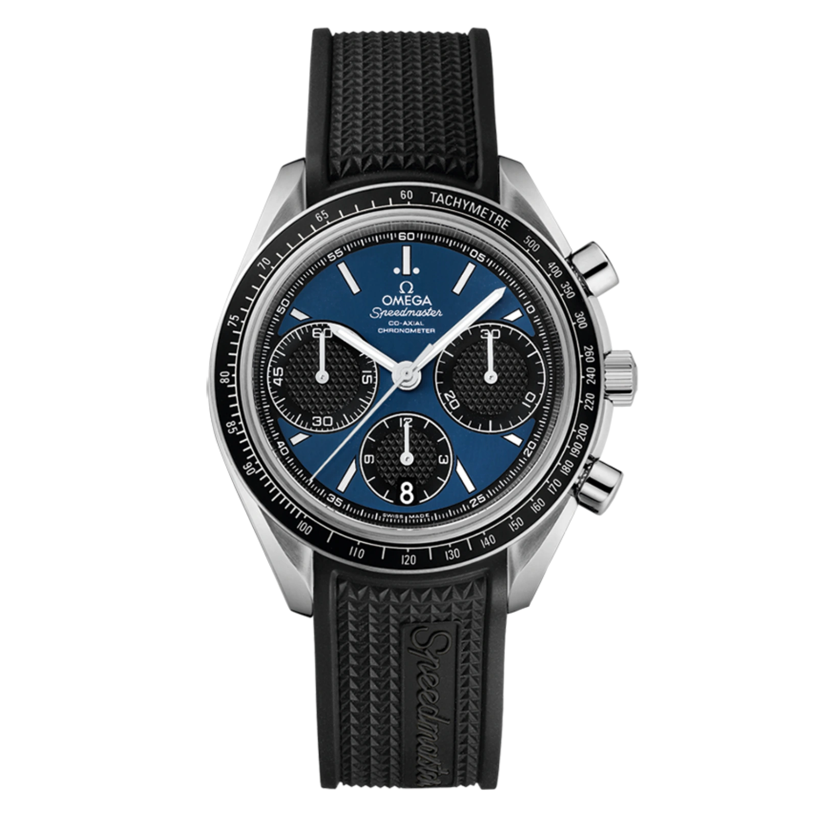 Speedmaster Two Counters Racing Steel On Rubber Strap 40mm - Men's Watch