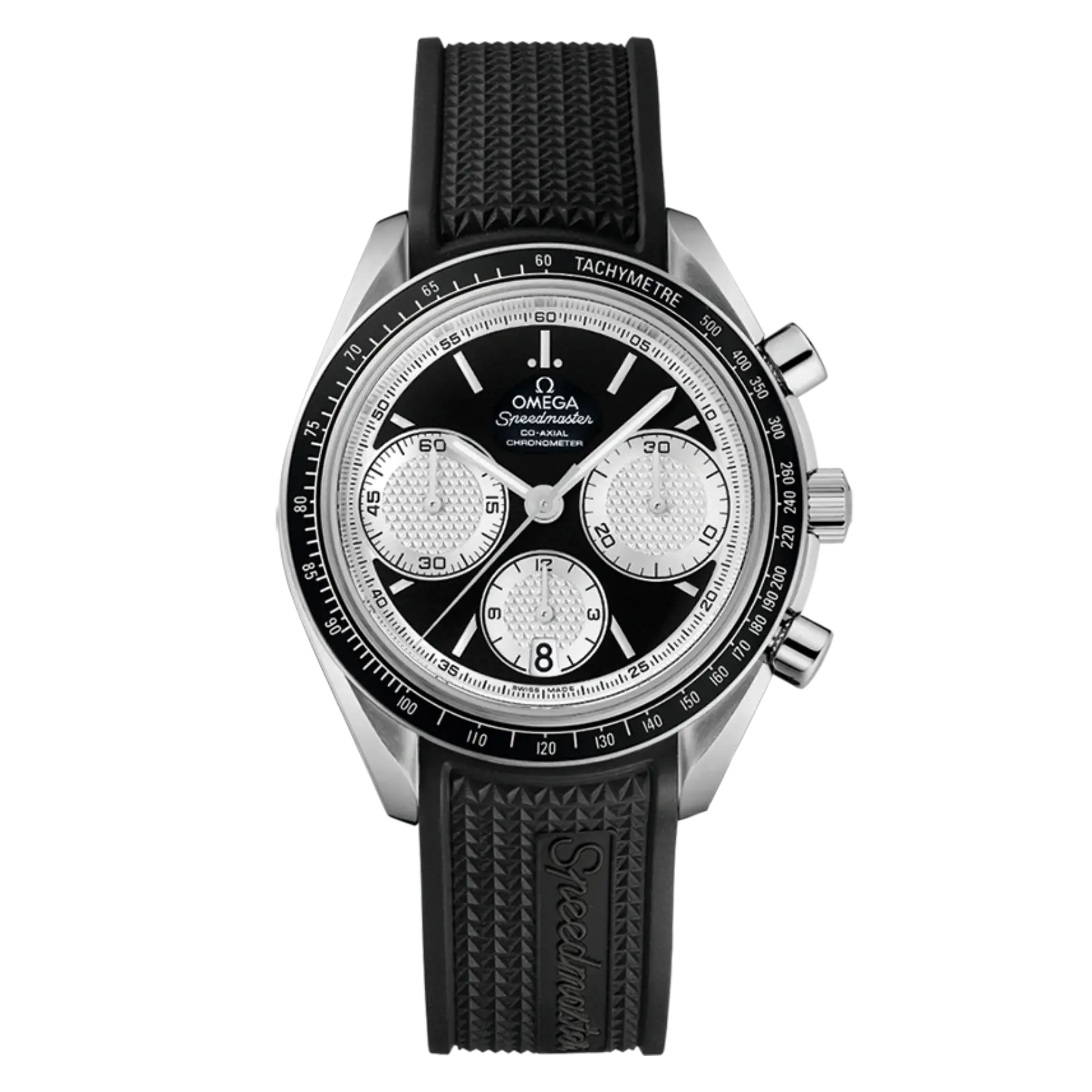 Speedmaster Two Counters Racing steel on rubber strap - Men's Watch