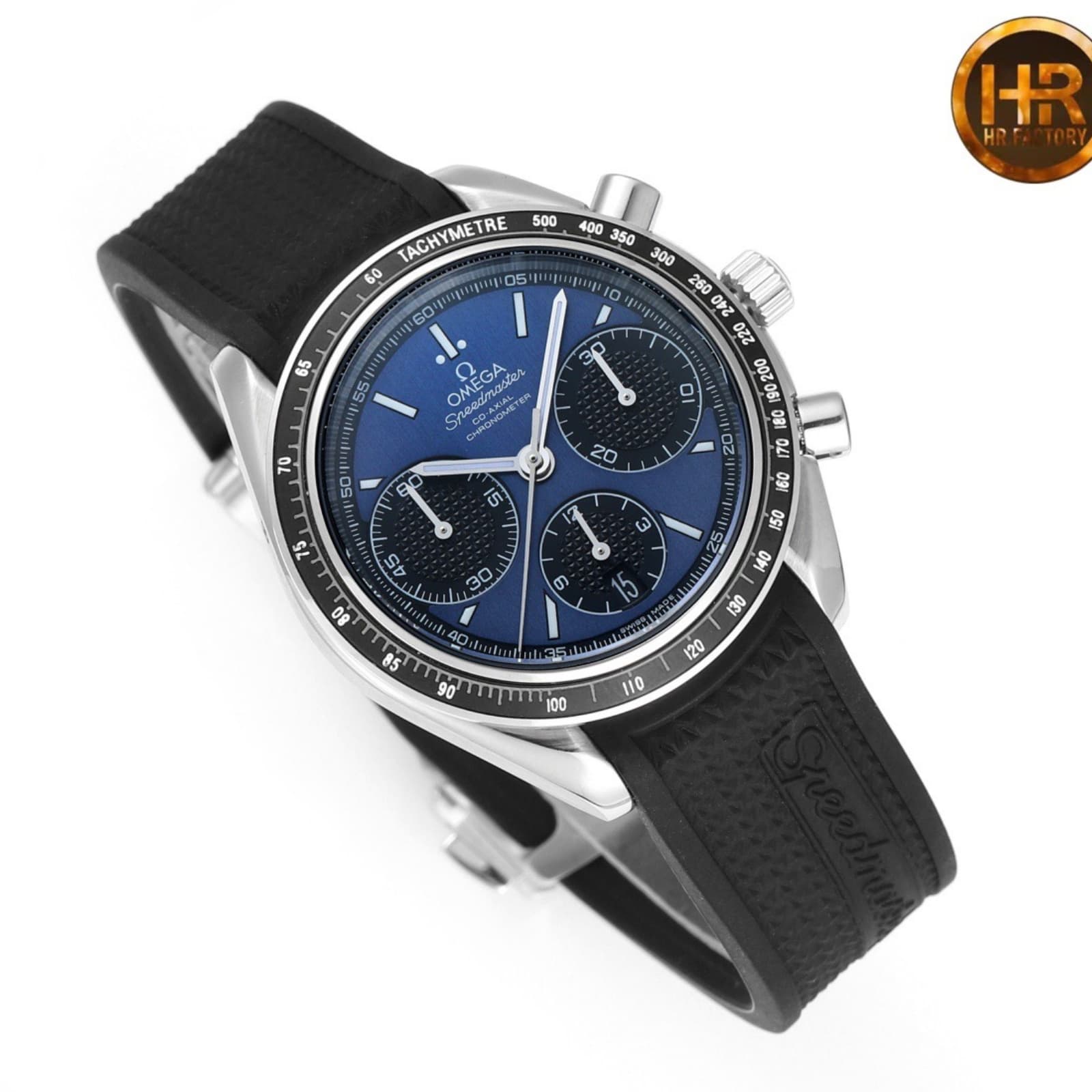 Speedmaster Two Counters Racing Steel On Rubber Strap 40mm - Men's Watch