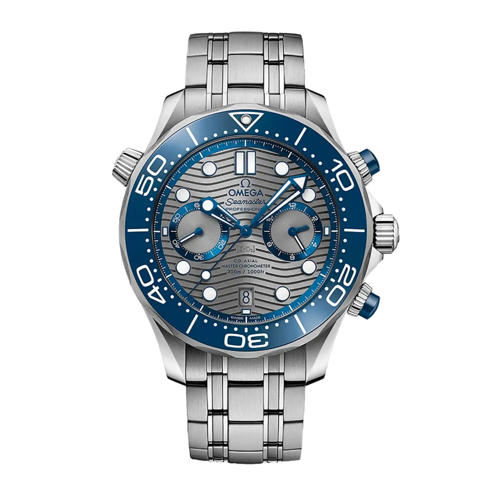 Seamaster 300m 44mm-steel on steel - Men Watch