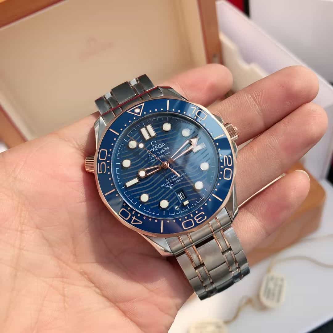 Seamaster Diver 300 42mm-steel ‑ Sedna™ gold on steel ‑ Sedna™ gold