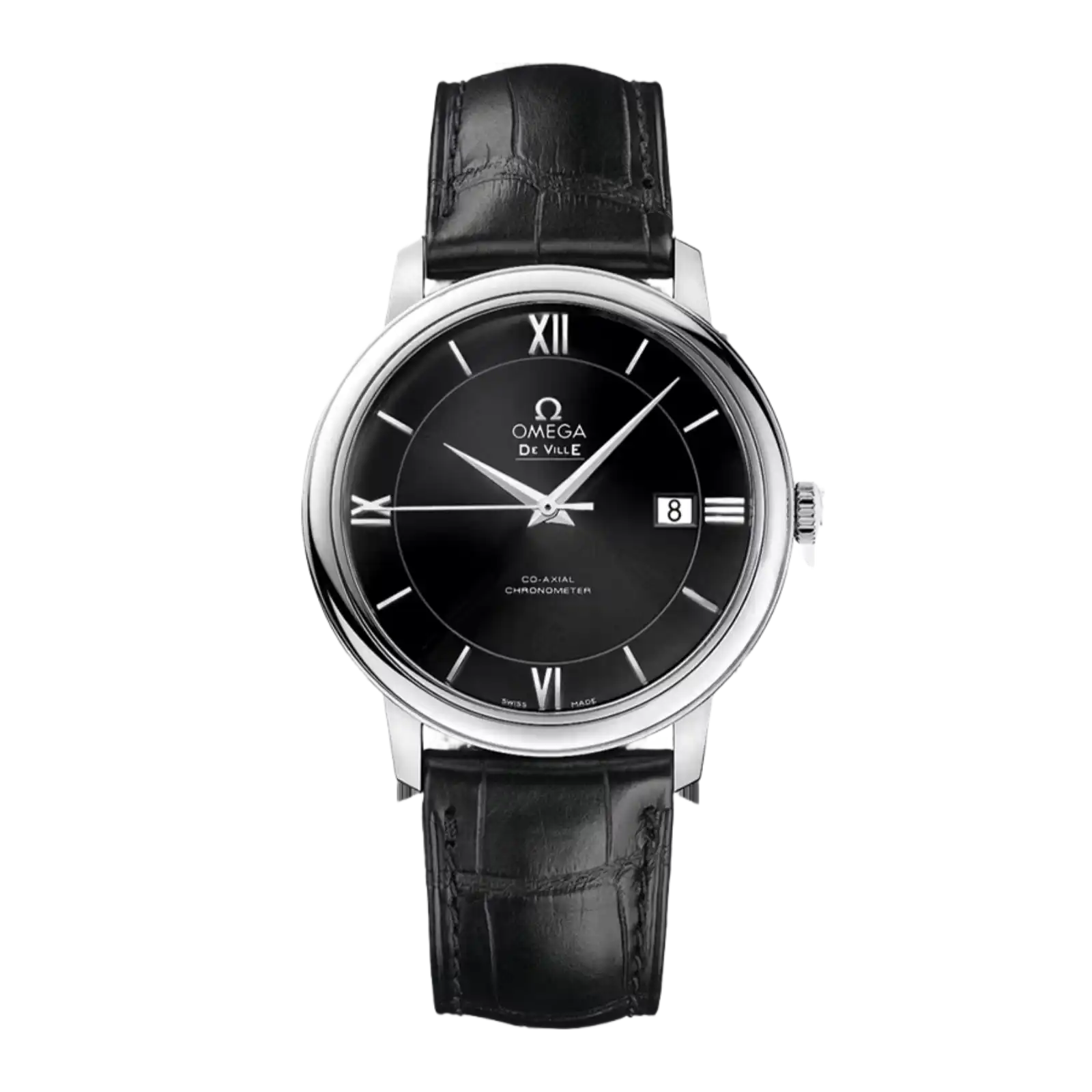 De Ville Prestige 39.5mm-stainless steel with leather strap