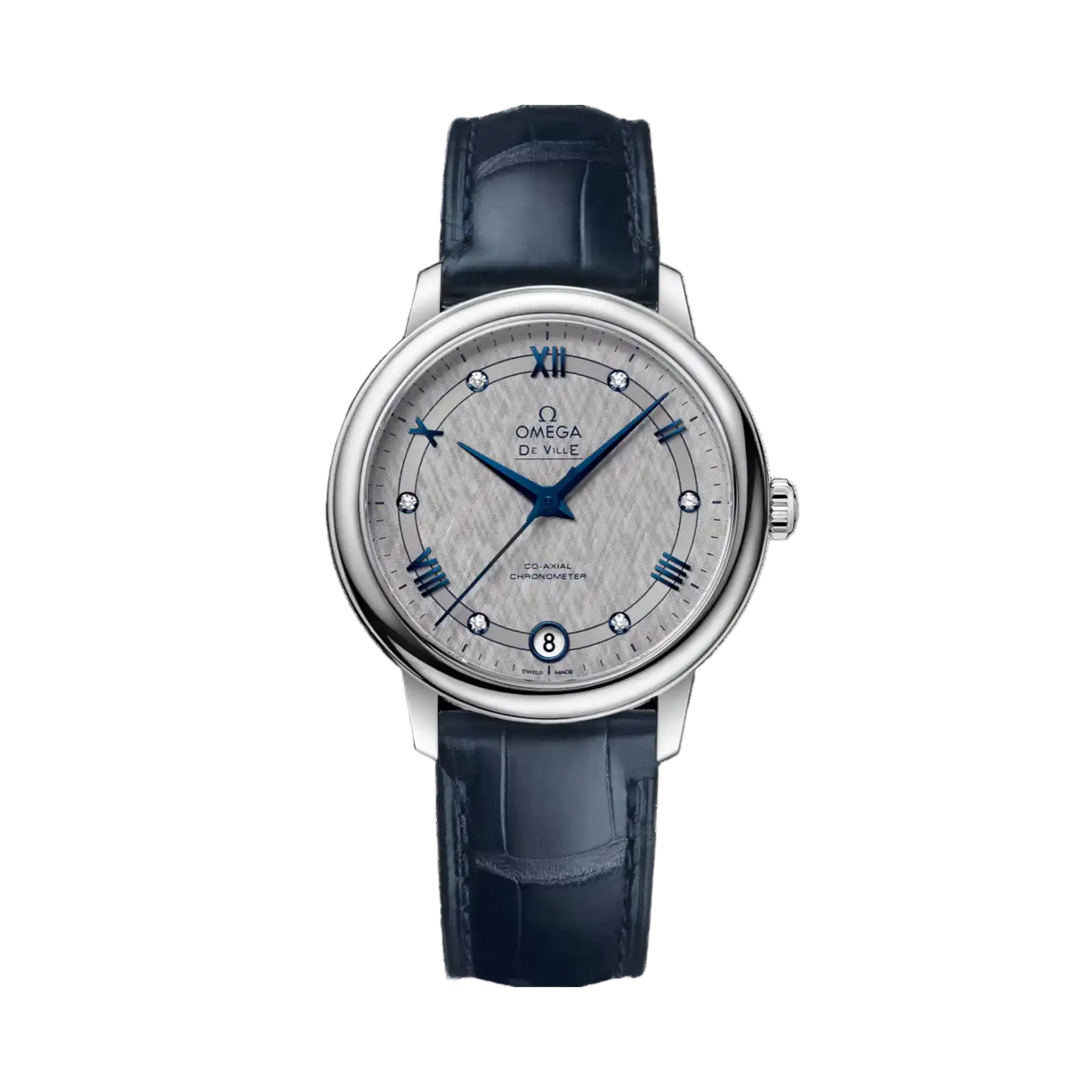 De Ville Prestige 32.7 mm-steel on leather strap-Ladies Watch