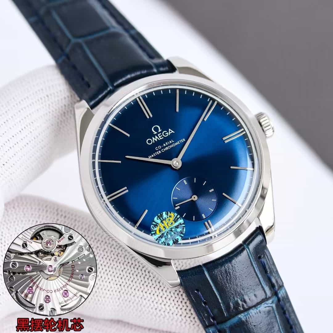 De Ville Tresor 40mm-steel on leather strap-Mens Watch