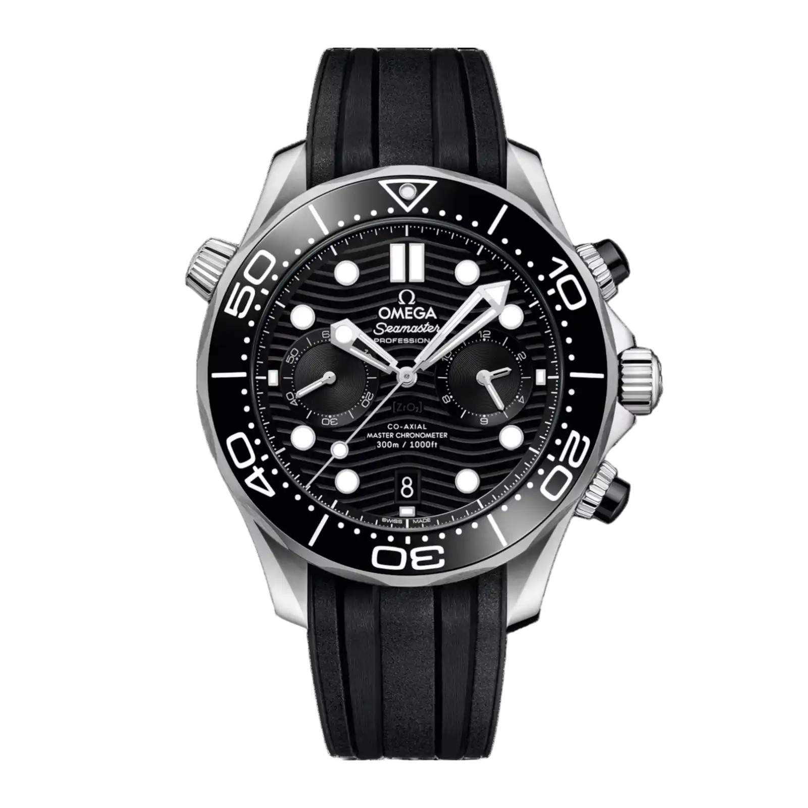 Seamaster Diver 300M 44mm-steel on rubber strap - Men Watch