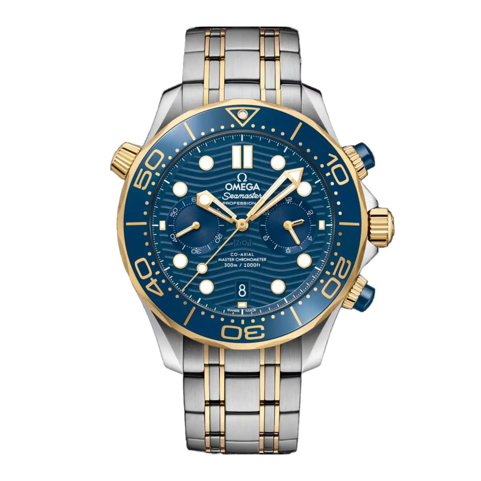 Seamaster 300M 44mm-steel ‑ yellow gold on steel ‑ yellow gold - Mens Watch