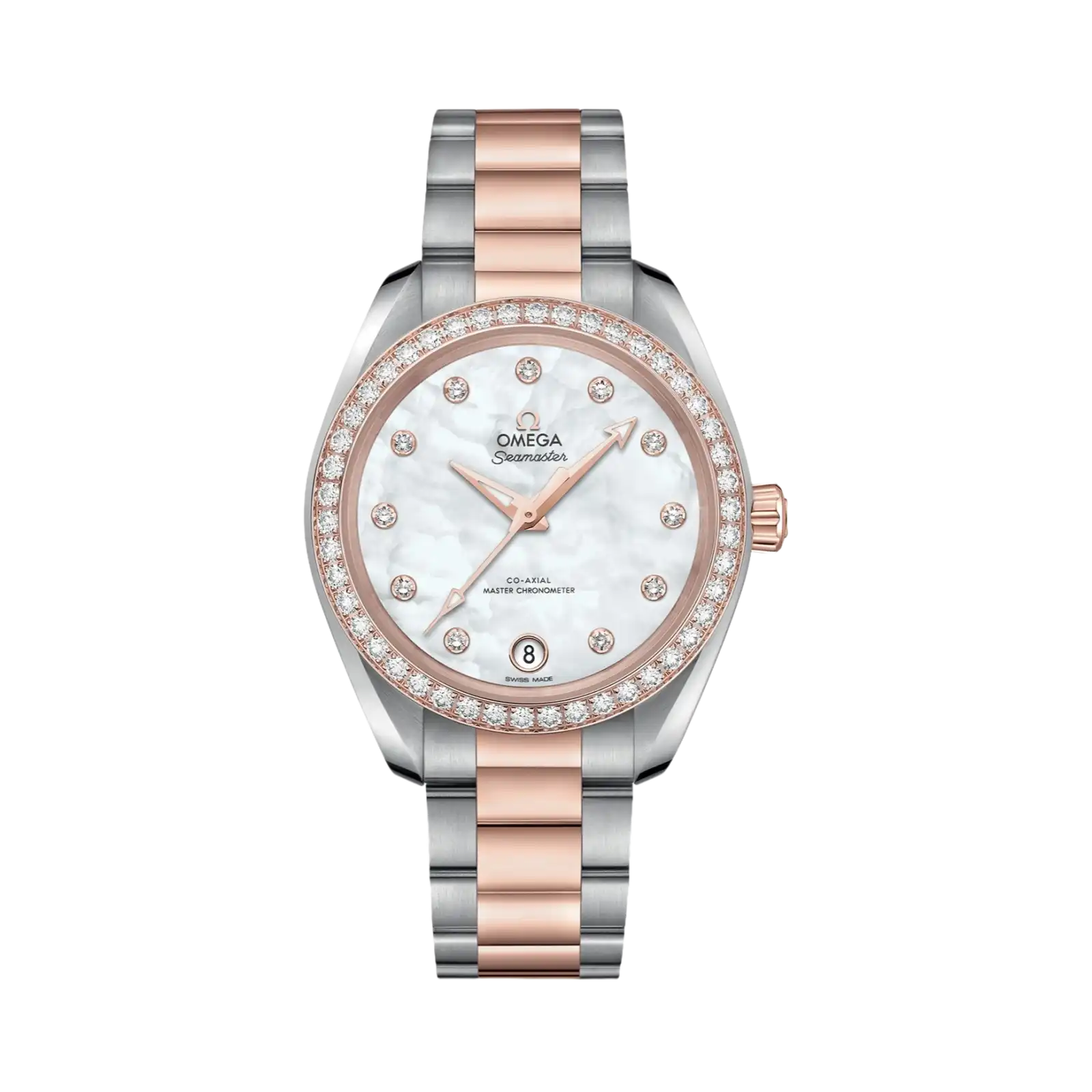 Seamaster Aqua Terra 150M 34mm-steel ‑ Sedna™ gold on steel ‑ Sedna™ gold - Ladies Watch