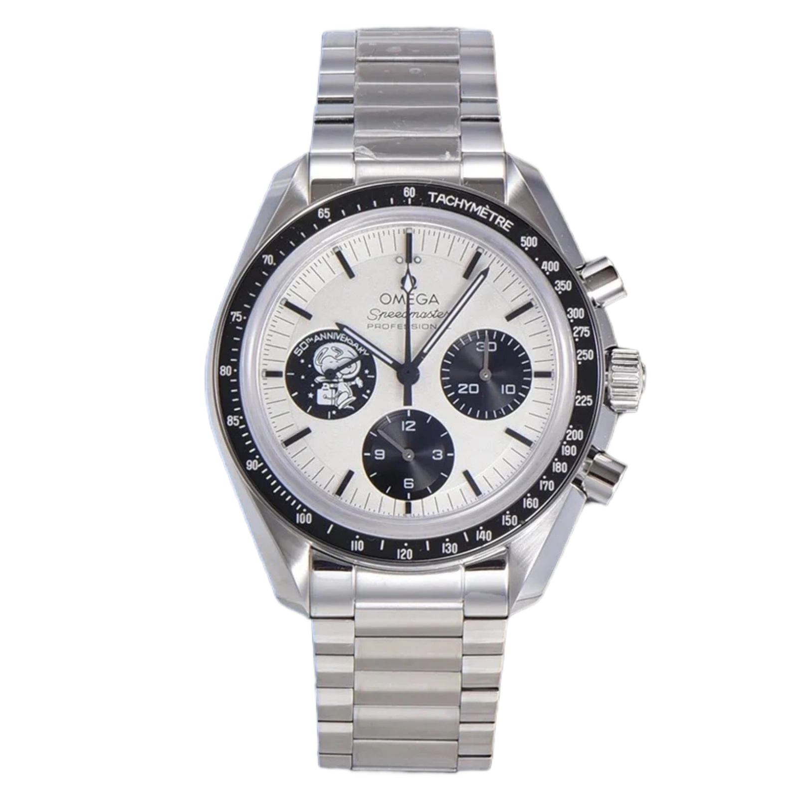 Speedmaster Anniversary Series Co-Axial Master Chronometer Chronograph 42MM “Silver Snoopy Award” Black on Bracelet - Men's Watch