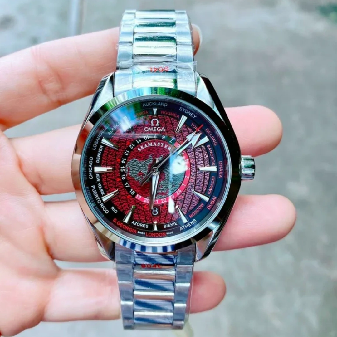 Seamaster Automatic World Time Watch with 43mm Metal Bracelet  - Men's Watch