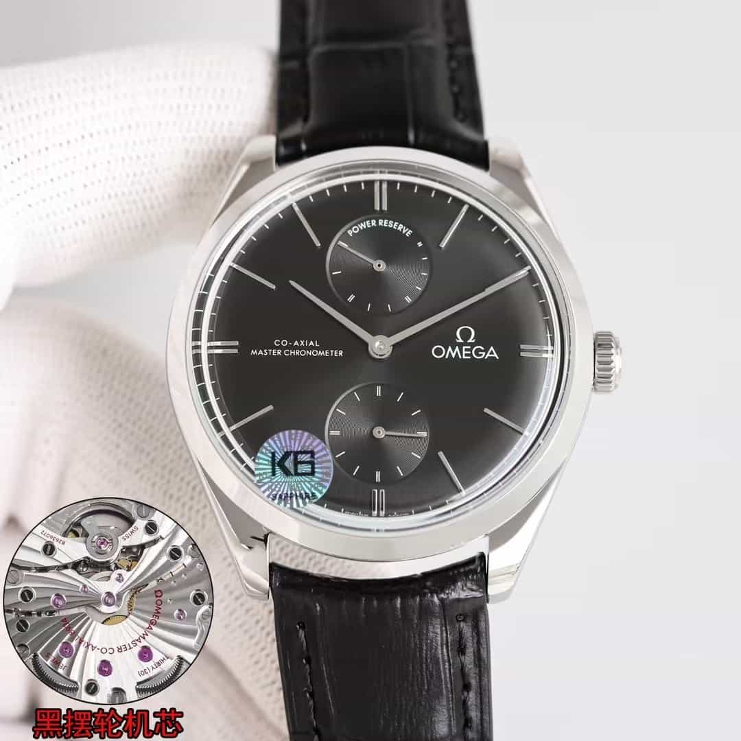 De Ville Tresor 40mm-steel on leather strap - Mens Watch