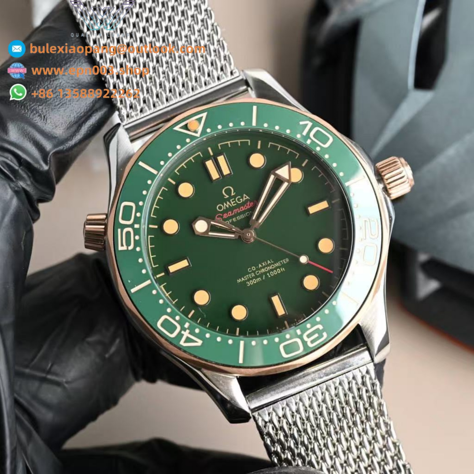 Seamaster Diver 300M Titanium-bronze gold case with titanium bracelet 42mm - Men Watch