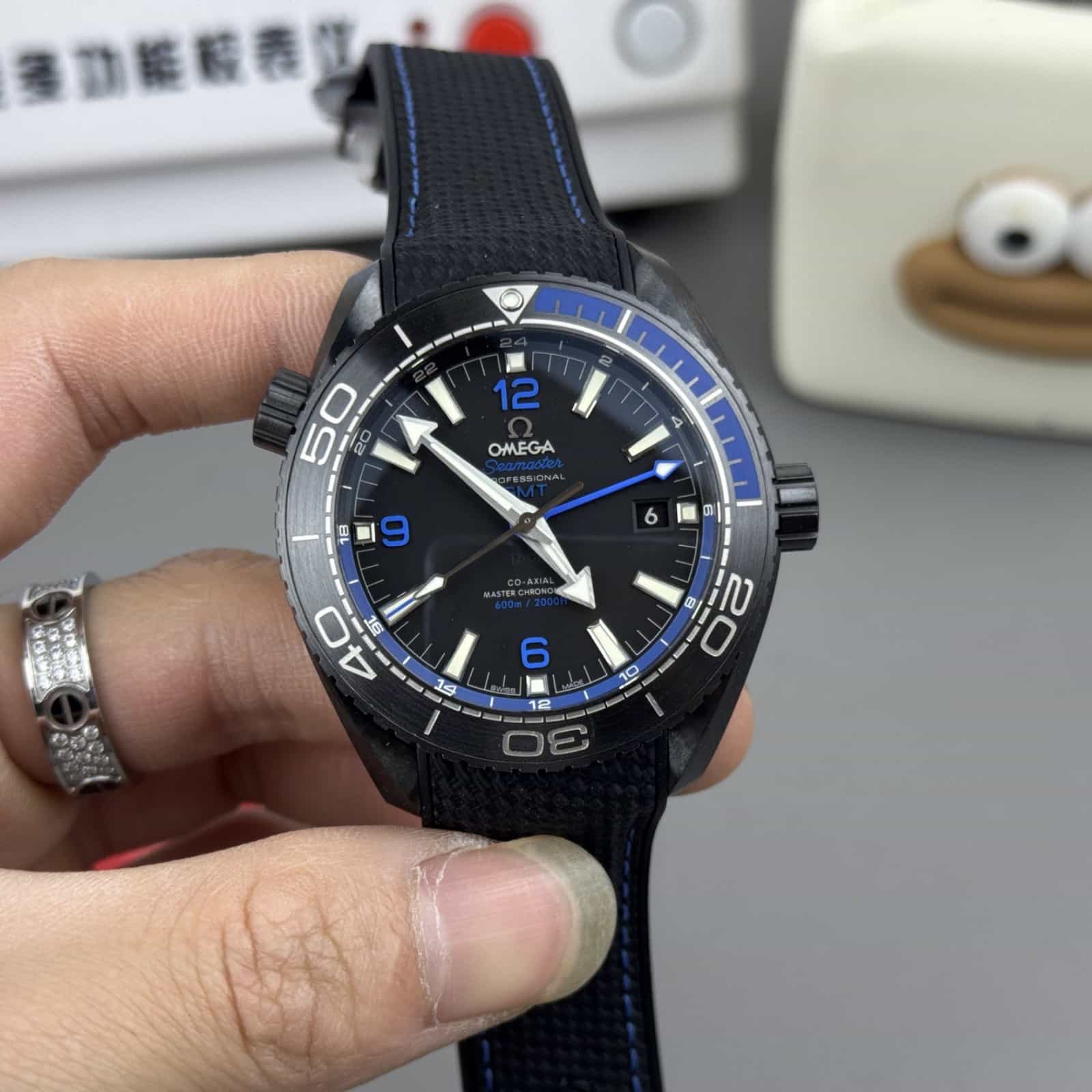 Seamaster Planet Ocean 6000M 45.5mm-Titanium On Nato Strap - Mens Watch
