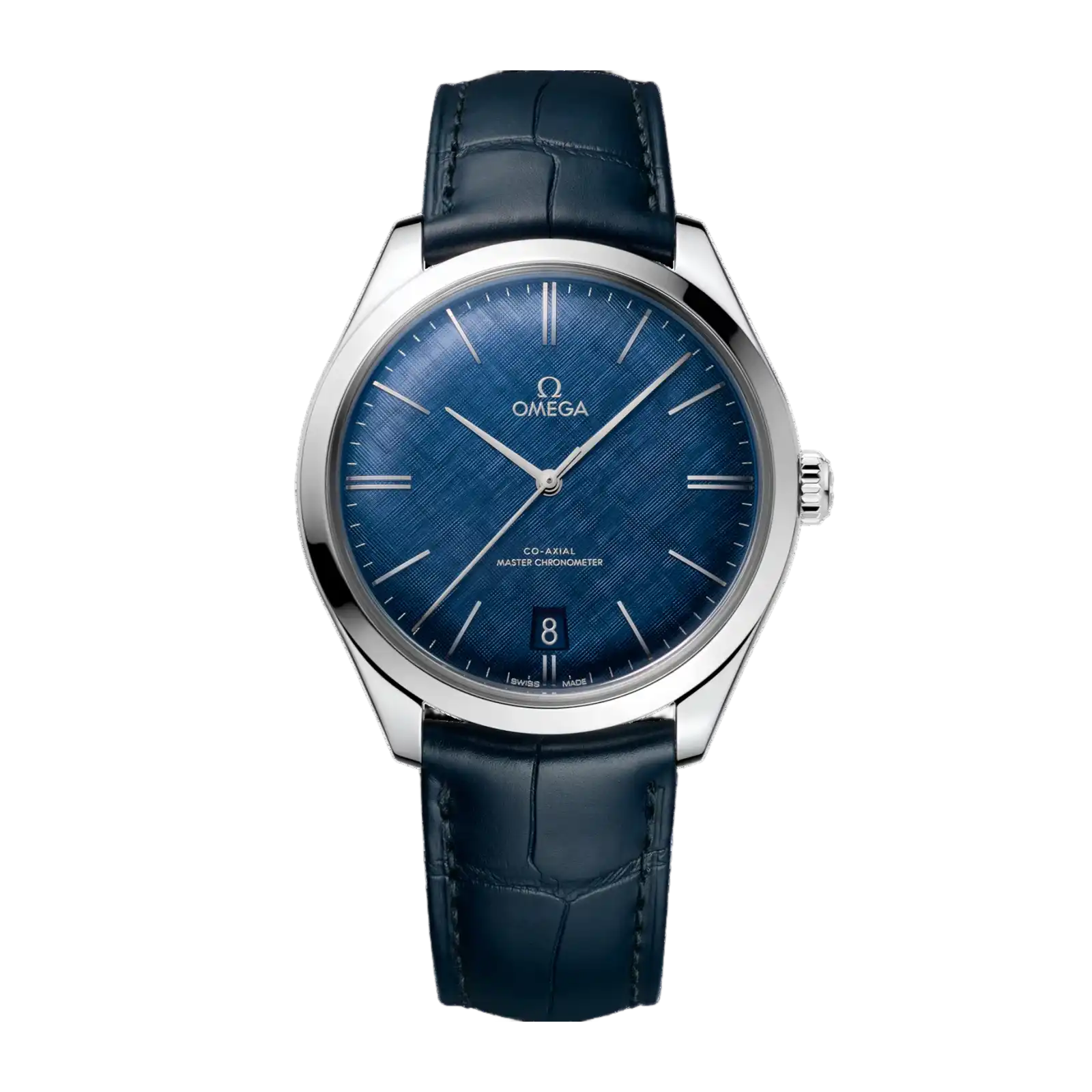 De Ville Tresor 40mm-steel on leather strap - Mens Watch