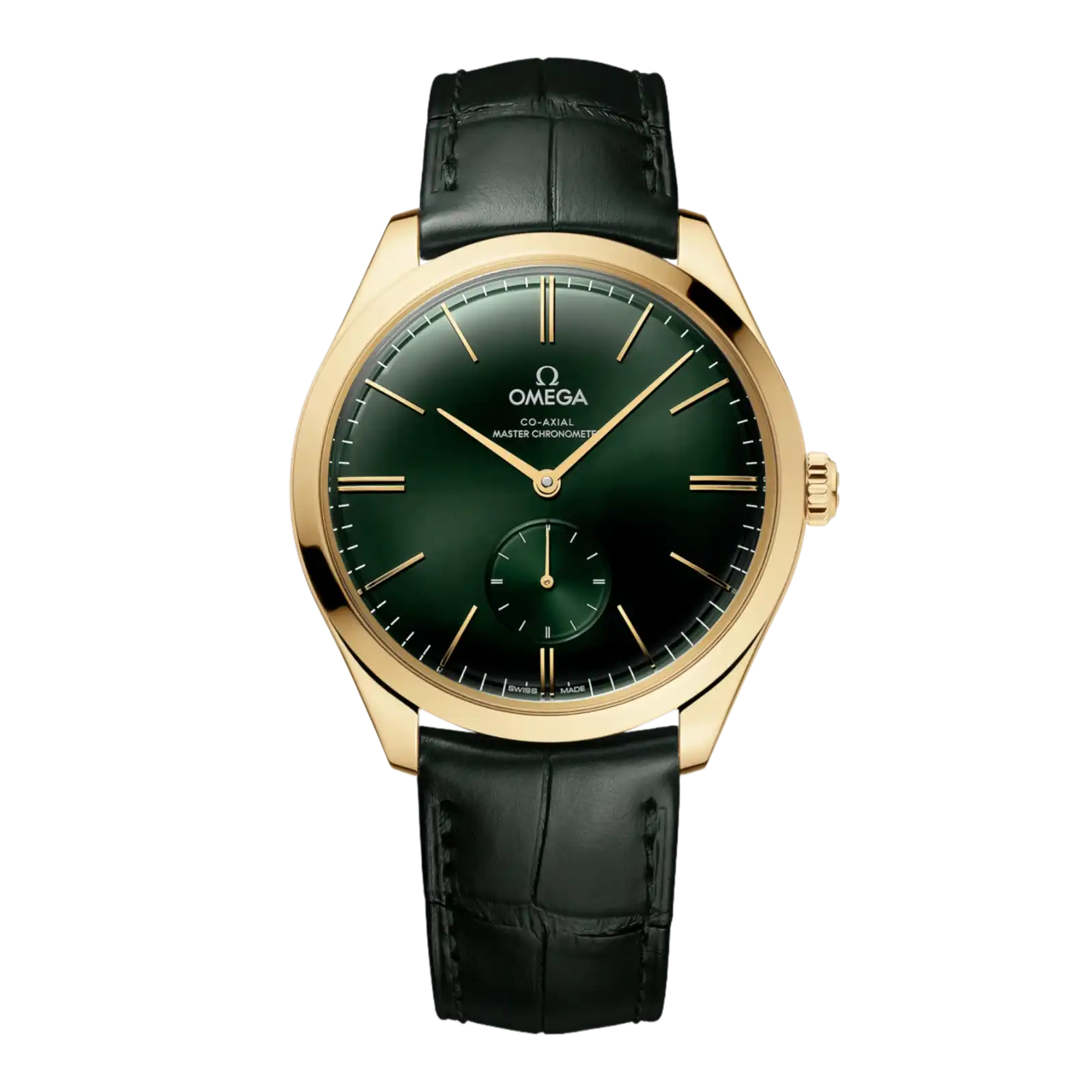 De Ville Tresor 40mm-yellow gold on leather strap - Mens Watch
