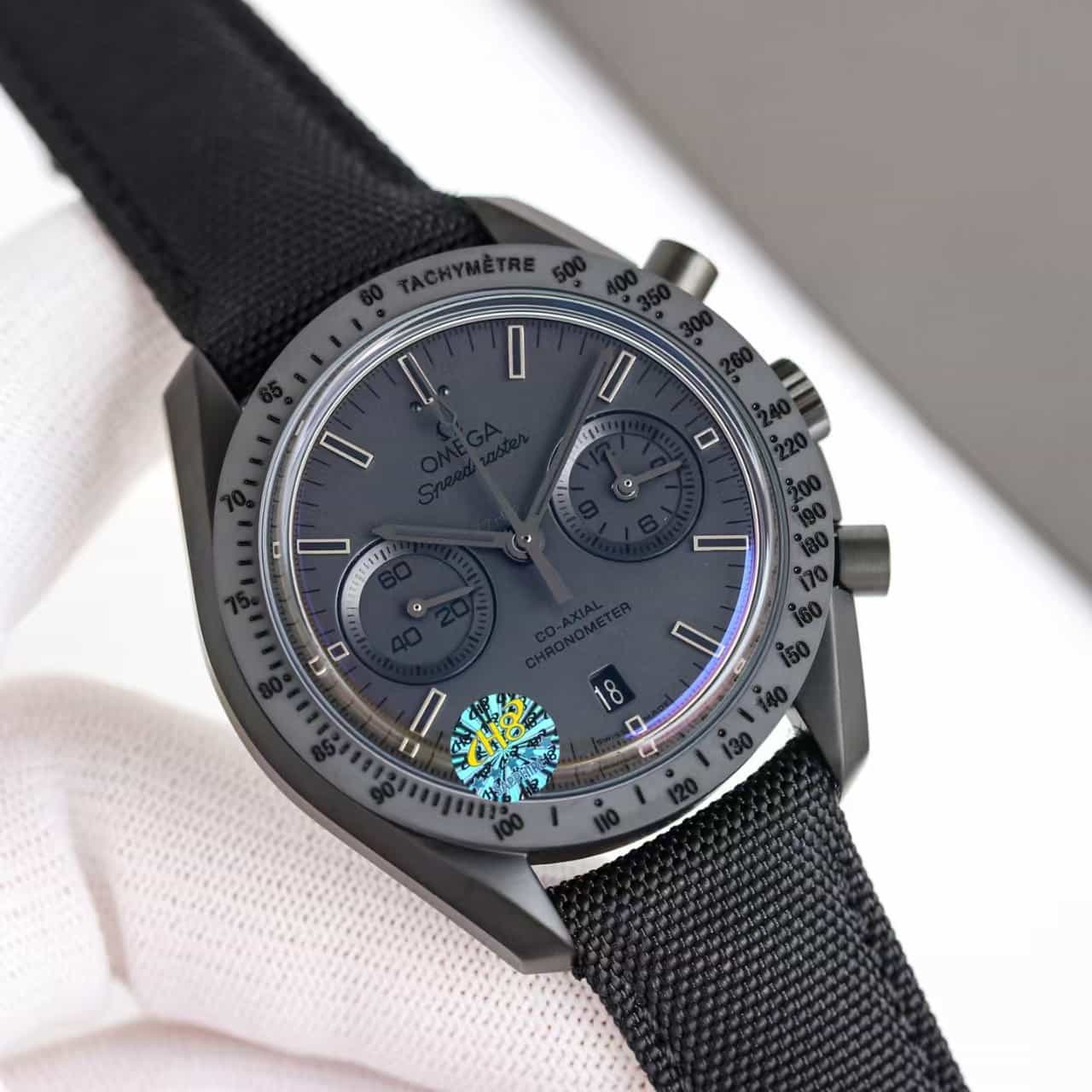 Speedmaster Dark Side of the Moon 44.25 mm-black ceramic on coated nylon fabric strap - Mens Watch