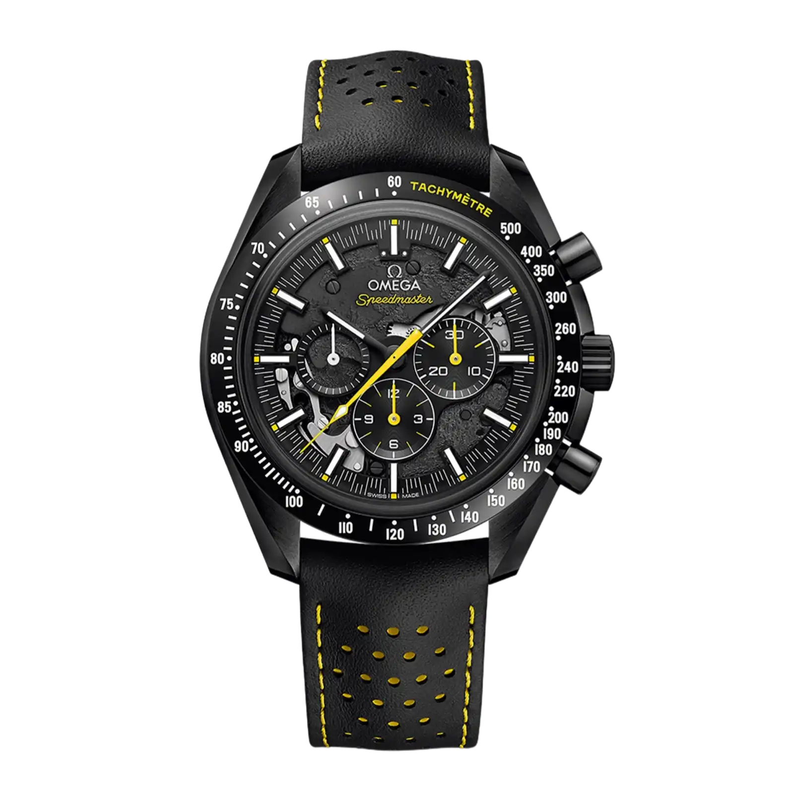 Speedmaster Dark Side of the Moon 44.25 mm-black ceramic on leather strap