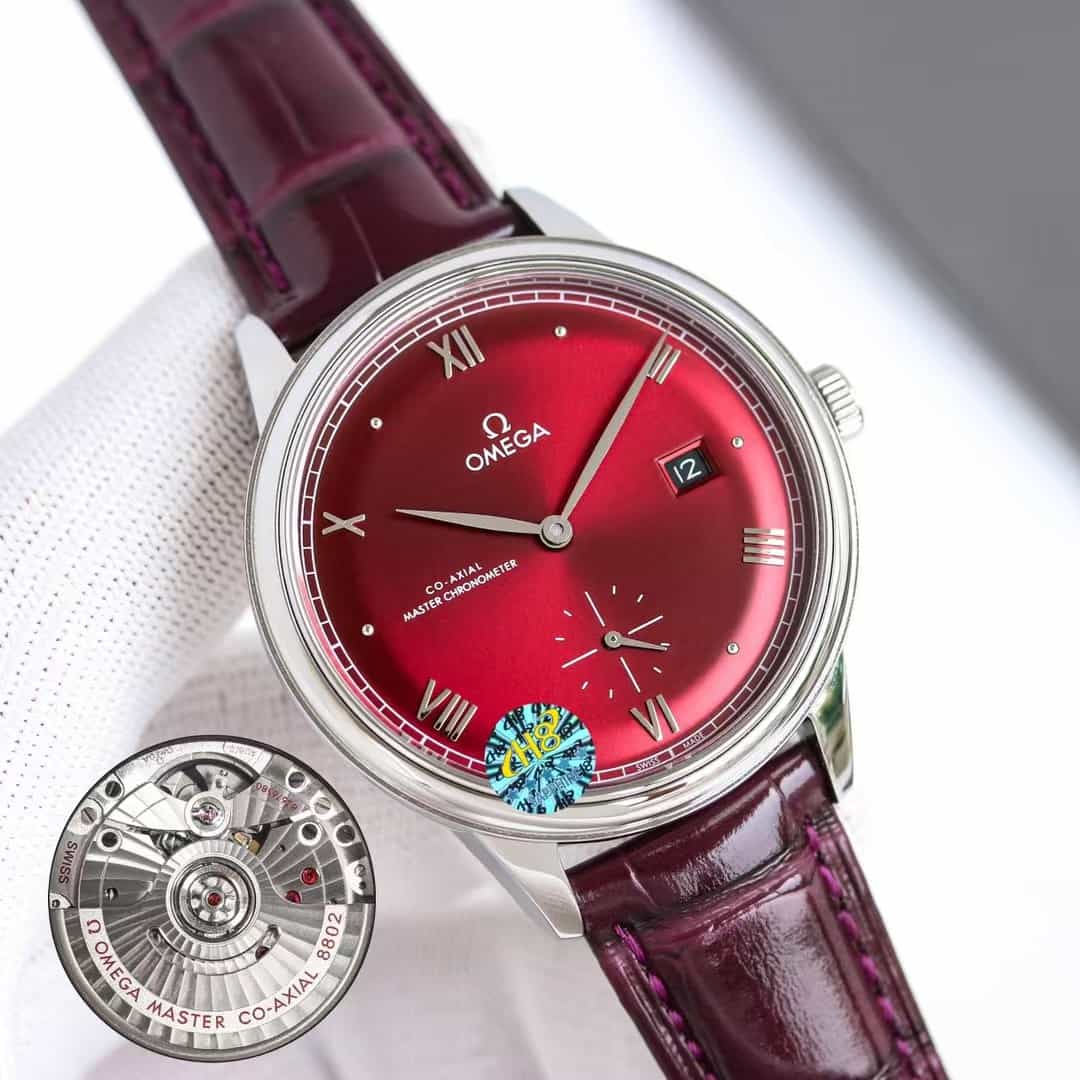De Ville Prestige 41mm-steel on leather strap - Mens Watch - Ladies Watch