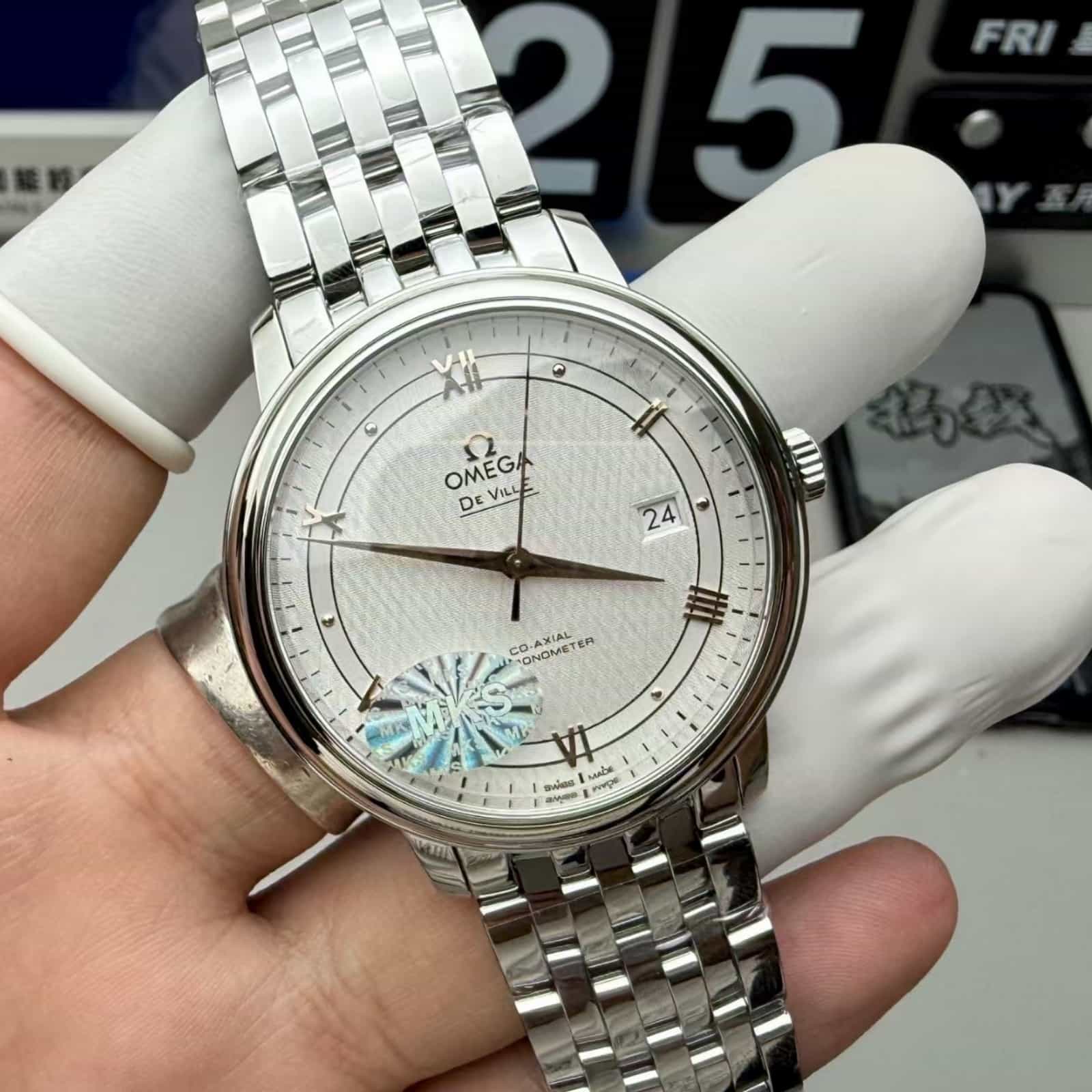 De Ville Prestige 39.5mm-steel on steel - Mens Watch
