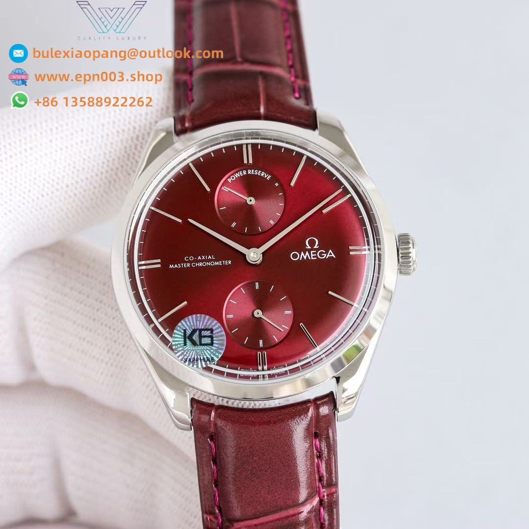 De Ville Tresor steel on leather strap 40mm Men Watch