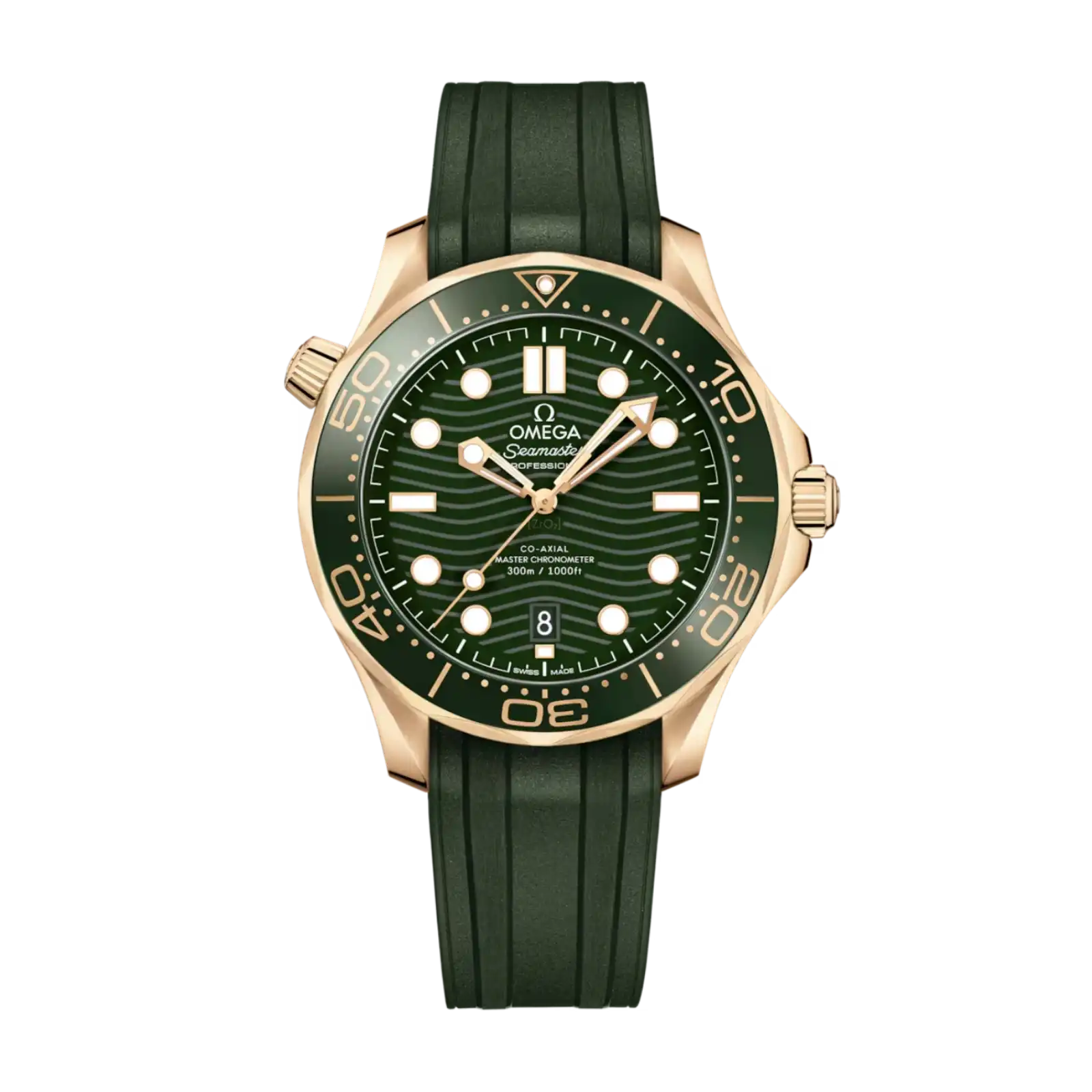 Seamaster Diver 300M Moonshine™ Gold with Rubber Strap 42mm - Men Watch