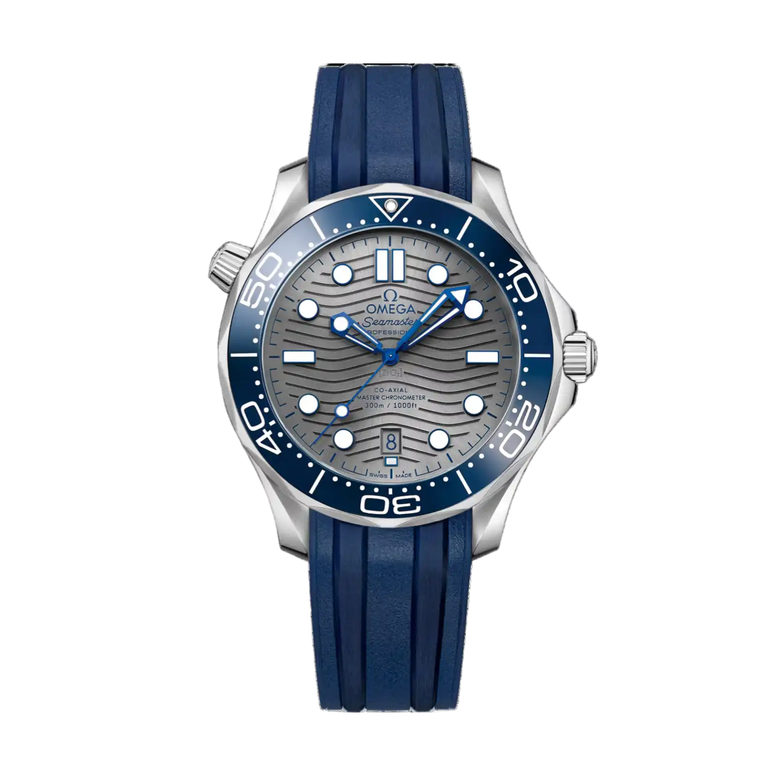 Seamaster Diver 300M 42mm-steel on rubber strap - Mens Watch