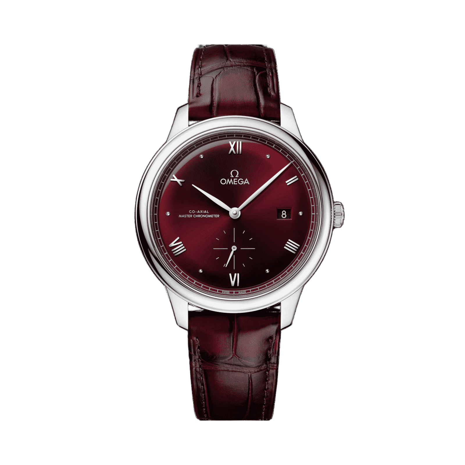 De Ville Prestige 41mm-steel on leather strap - Mens Watch - Ladies Watch