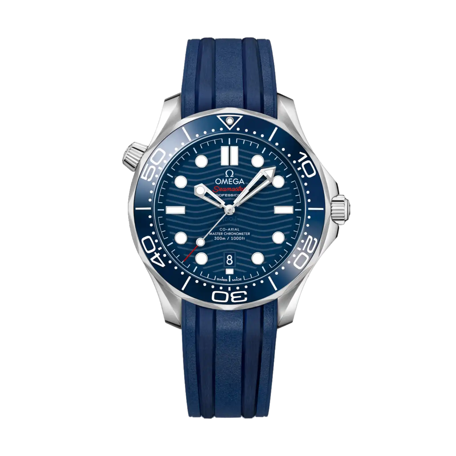 Seamaster Diver 300M 42mm-Steel On Rubber Strap - Mens Watch