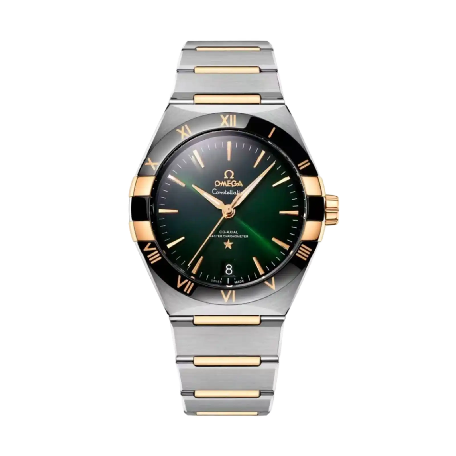 Constellation steel ‑ yellow gold on leather strap 41mm Men Watch