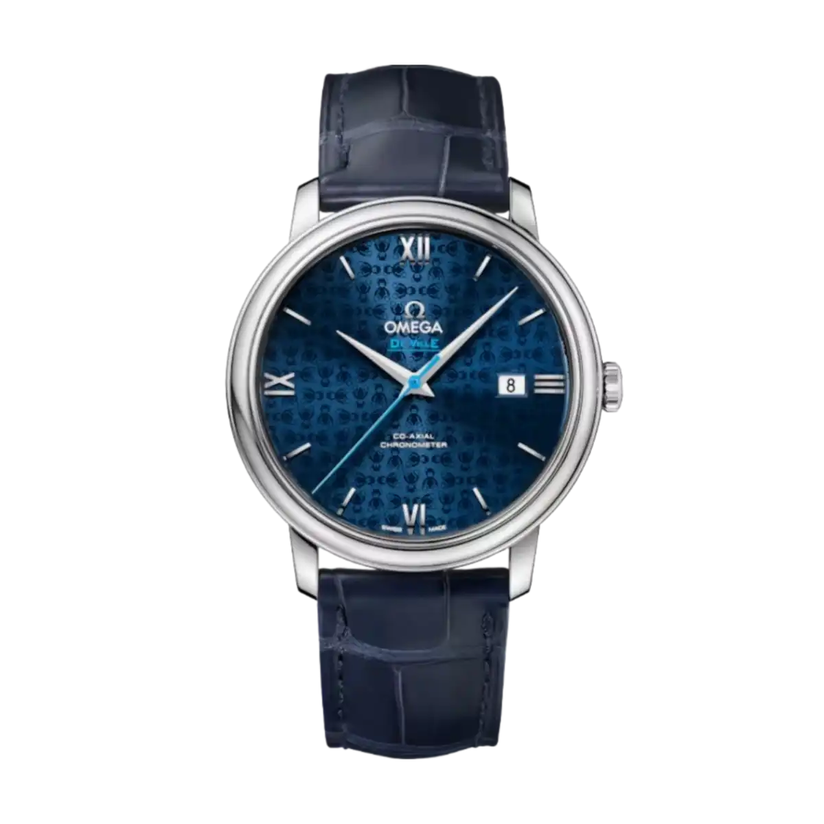 De Ville Prestige 39.5mm Steel On Leather Strap