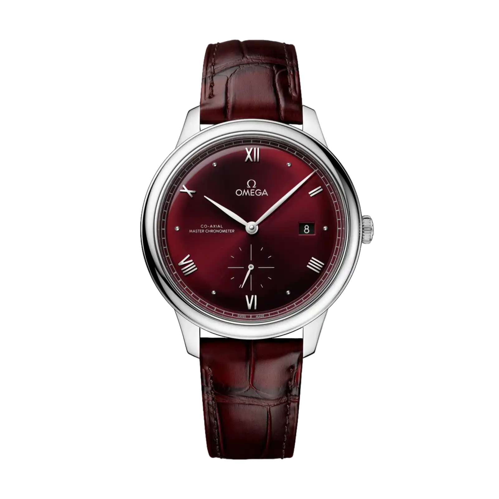 De Ville Prestige 41mm-Steel on Leather Strap - Men Watch