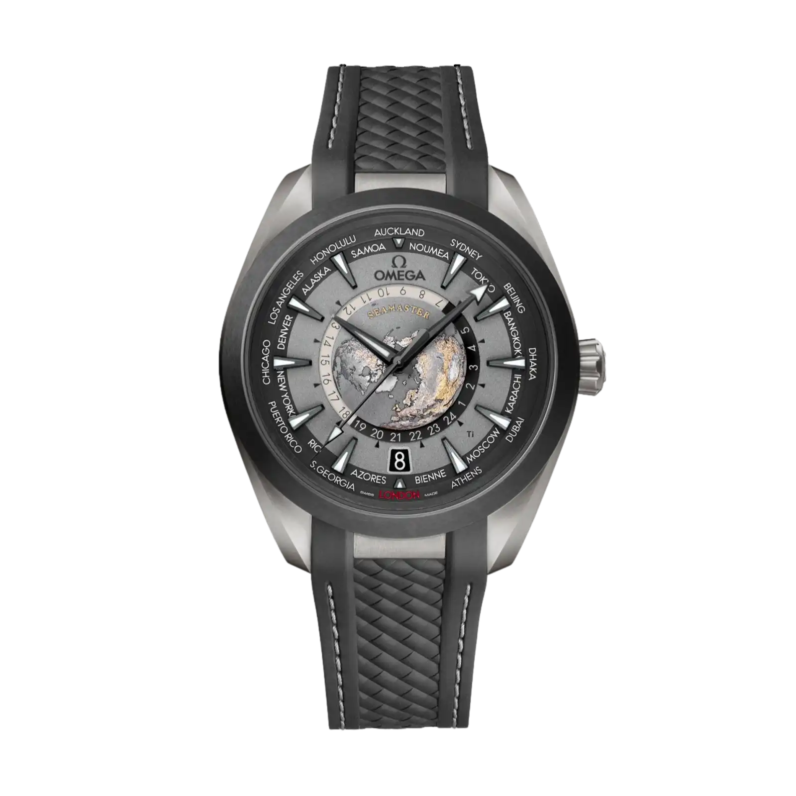 Seamaster Aqua Terra 150m 43mm-Titanium On Rubber Strap - Men Watch