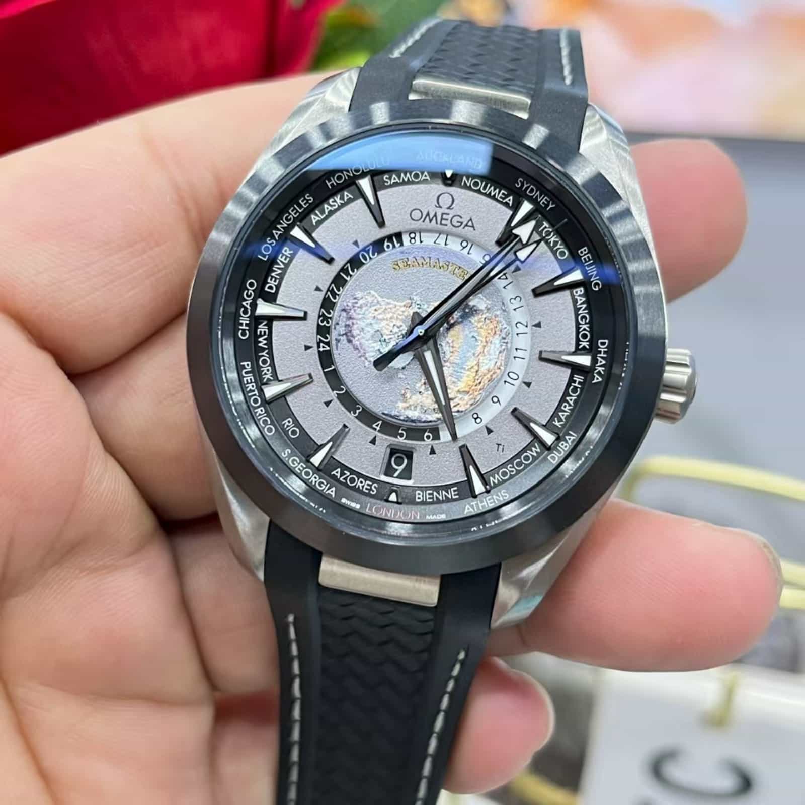 Seamaster Aqua Terra 150m 43mm-Titanium On Rubber Strap - Men Watch