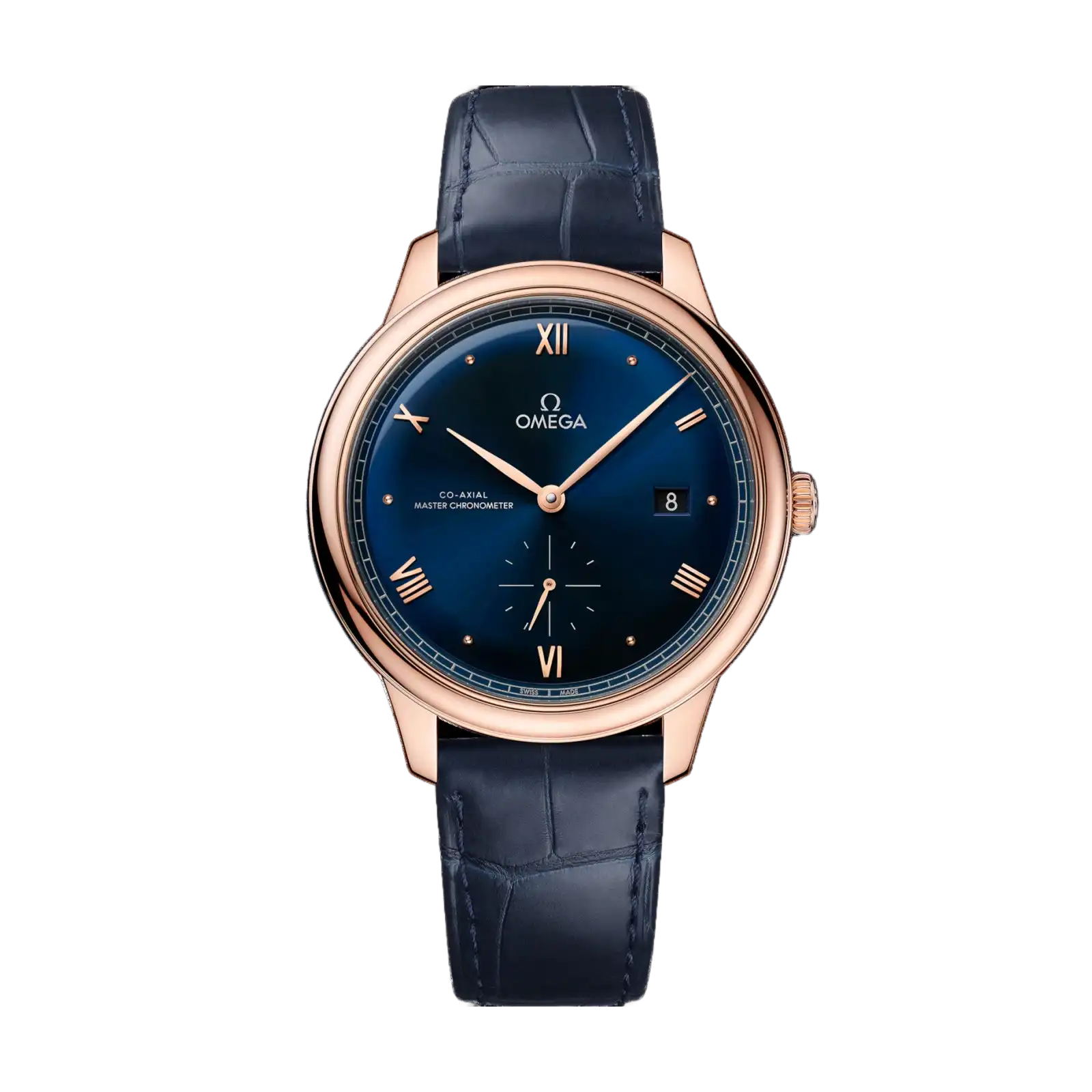 De Ville Prestige 41mm-Sedna™ Gold On Leather Strap