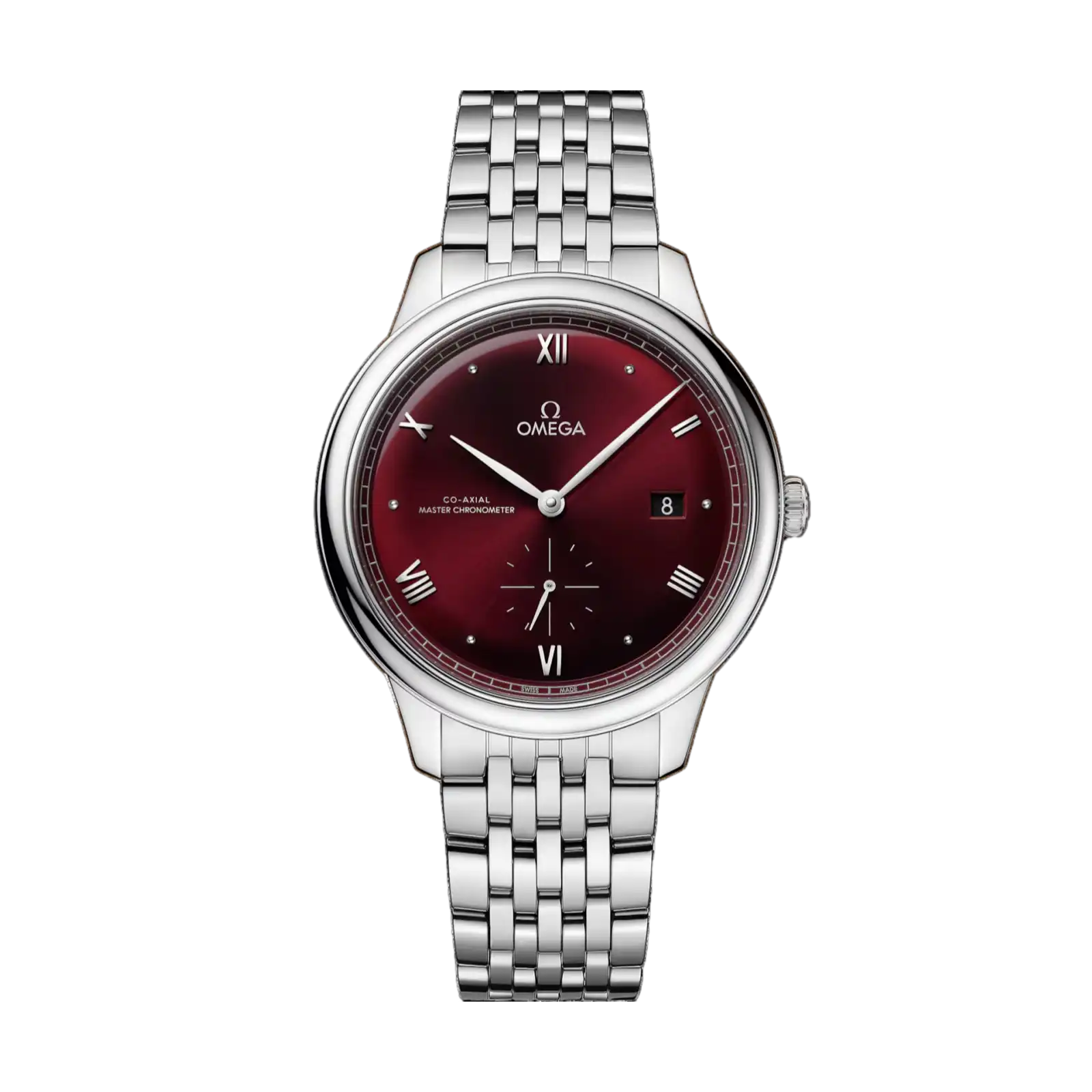 De Ville Prestige 41mm-Steel on Leather Strap - Men Watch