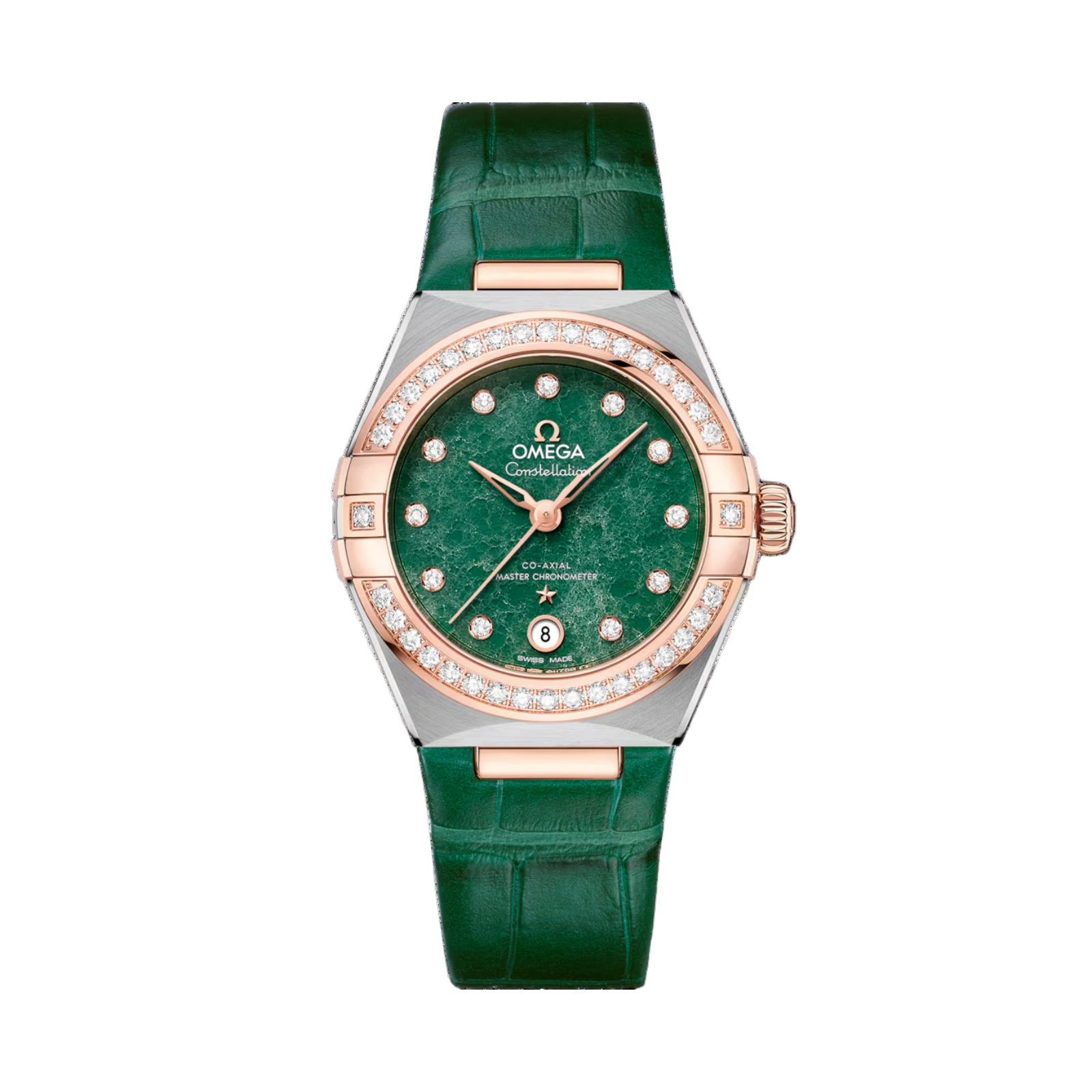 Constellation steel ‑ Sedna™ gold on leather strap 29mm Women Watch