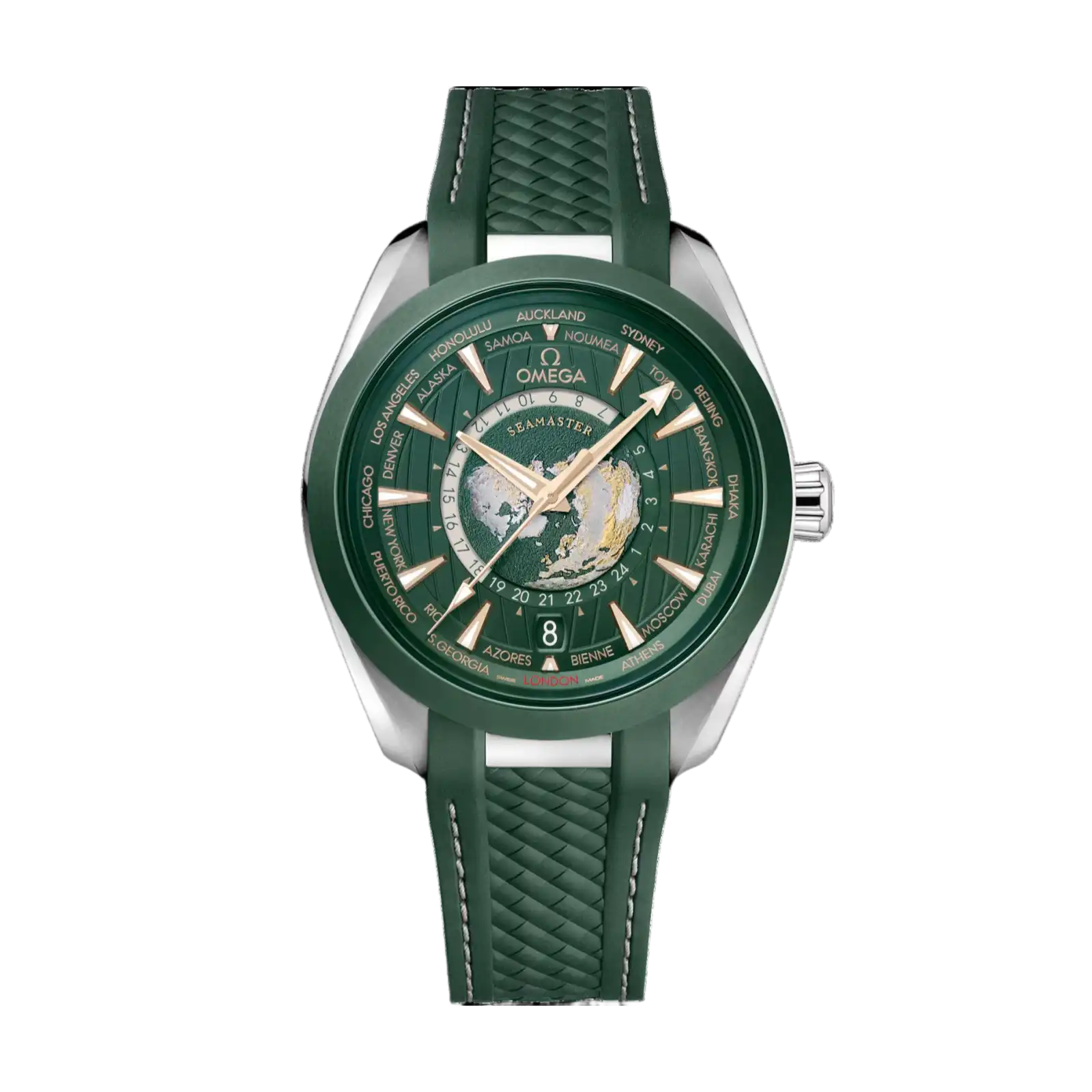 Seamaster Aqua Terra 150M-43mm-Steel On Rubber Strap - Men Watch