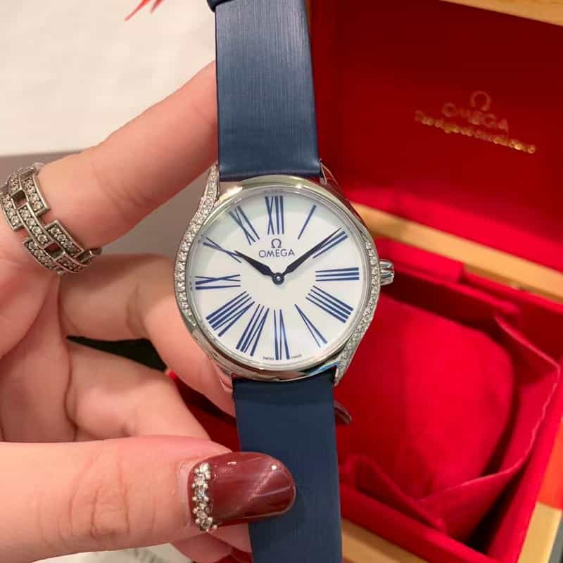 De Ville Tresor 36mm-Steel On Fabric Strap