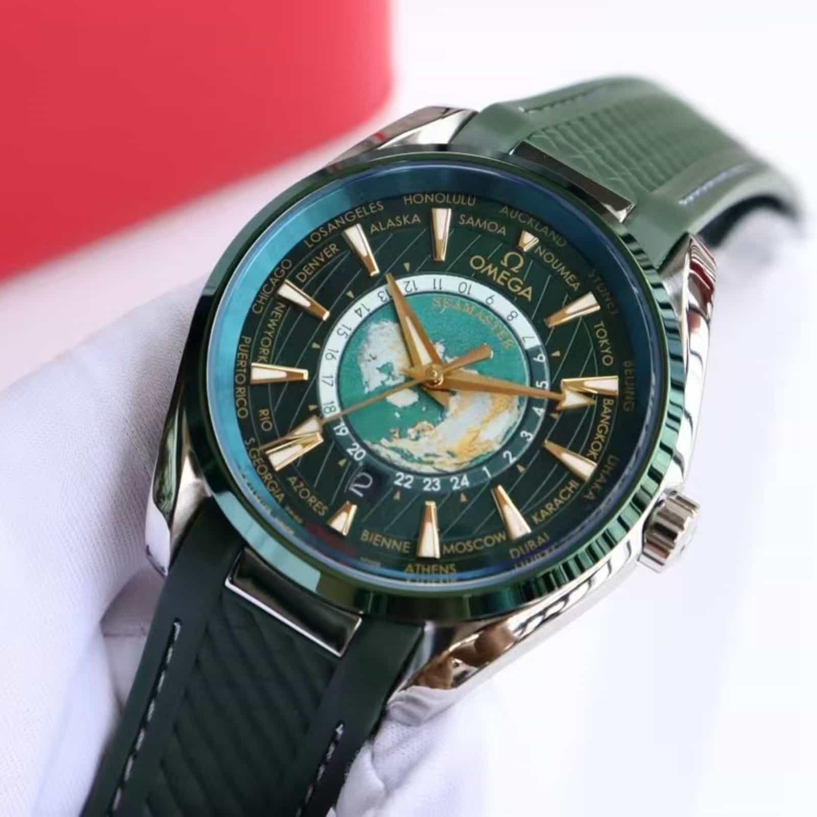 Seamaster Aqua Terra 150M-43mm-Steel On Rubber Strap - Men Watch